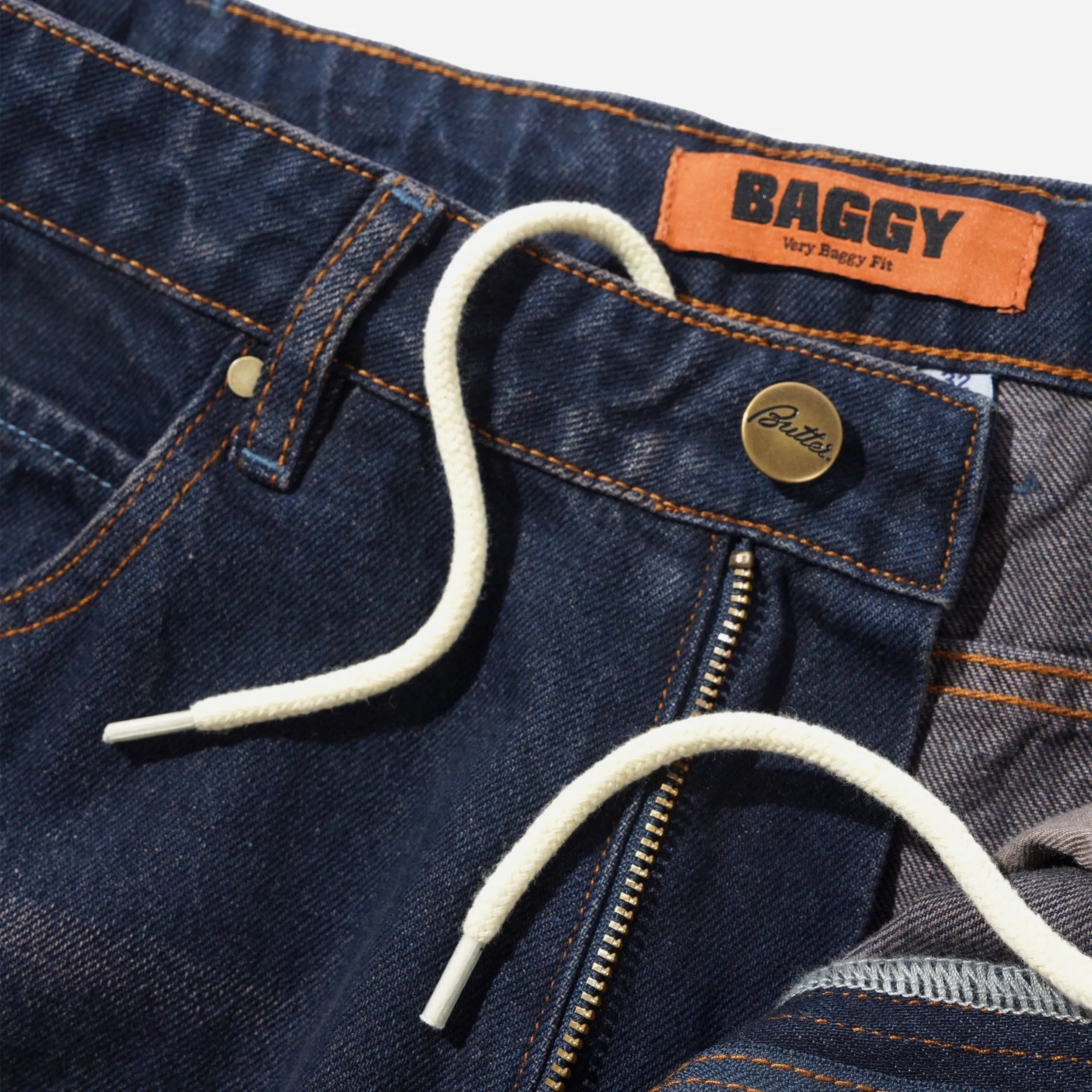 Butter Goods Solar Fade Denim Jeans Baggy Tinted Dark Indigo