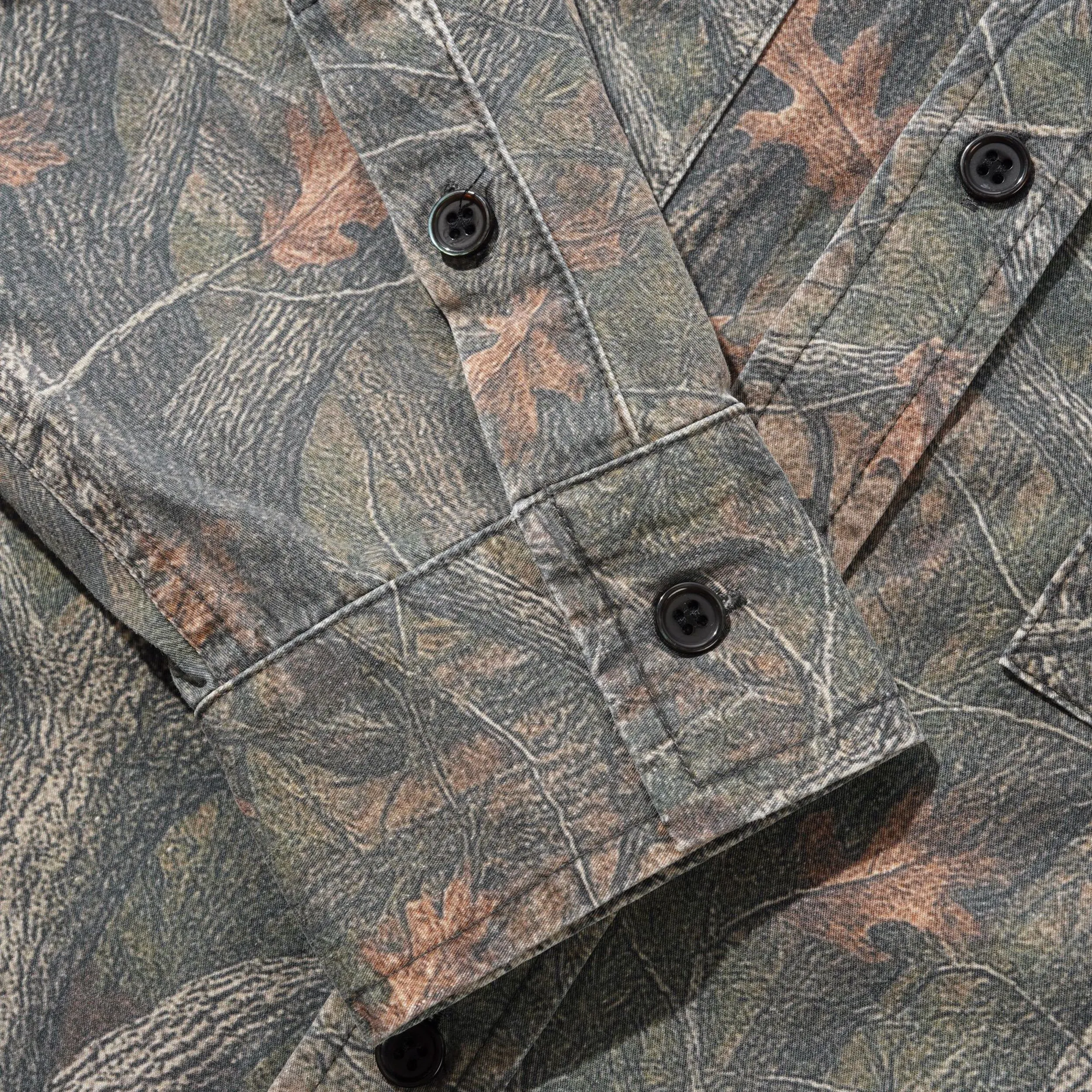 Butter Goods Yard Long Sleeve Shirt Forest Camo