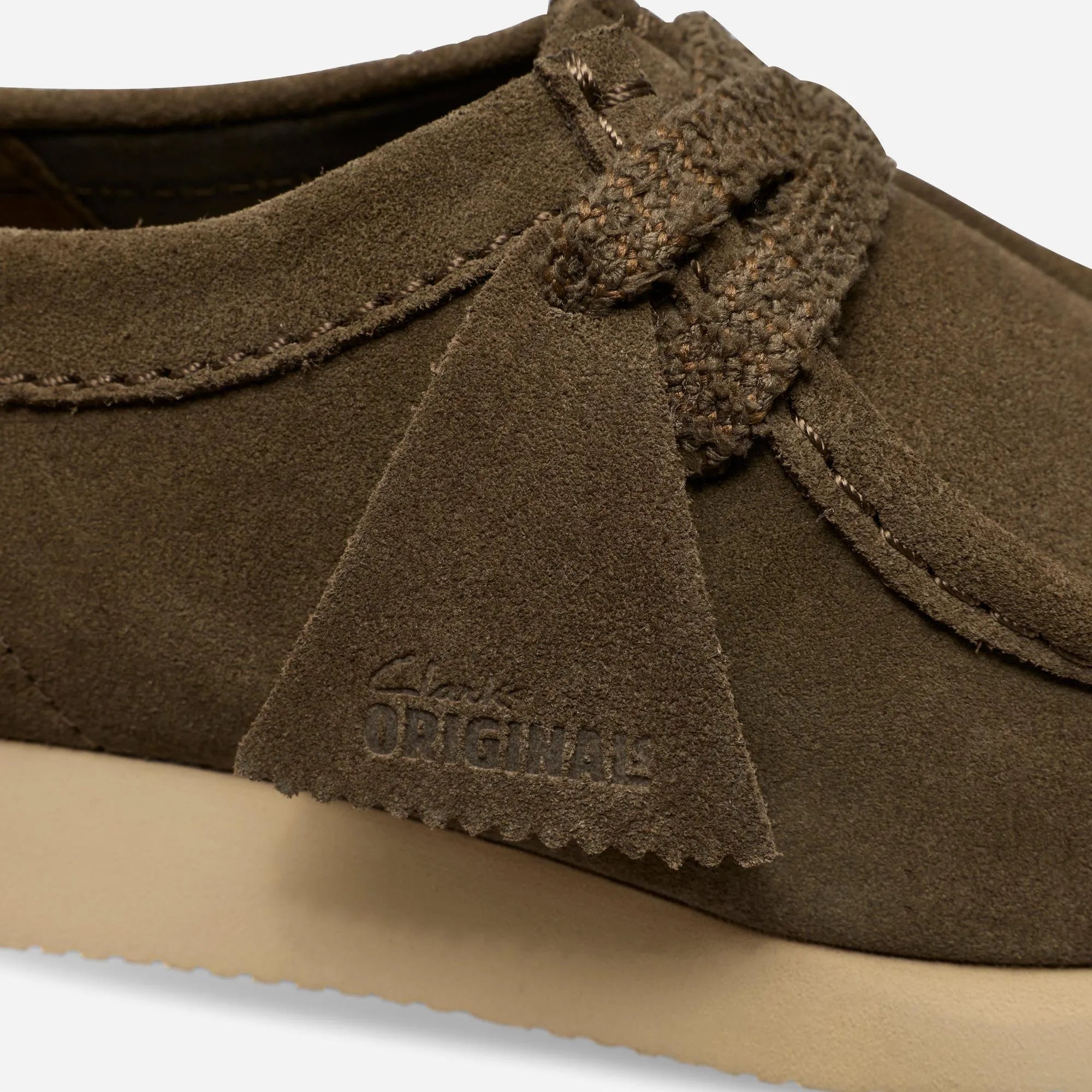 Clarks Originals Wallabee Lite Dark Olive Suede – Mocassin Femme