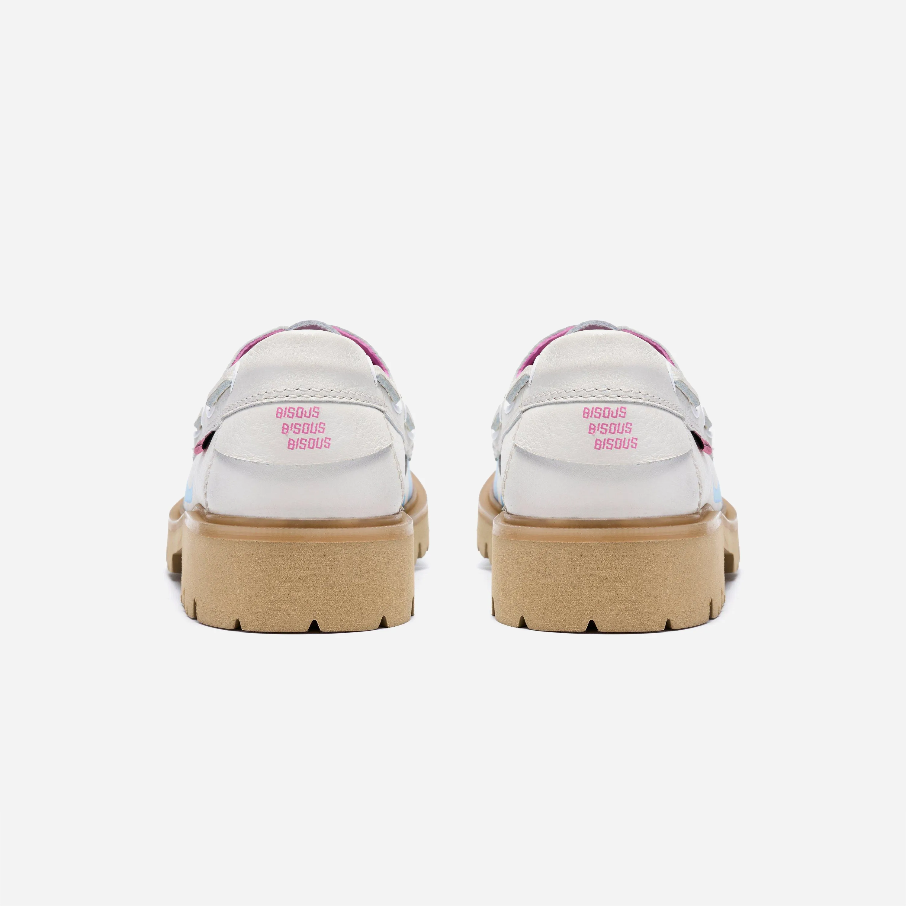 Clarks x Bisous Skateboard Cleyhill Fire White Shoes