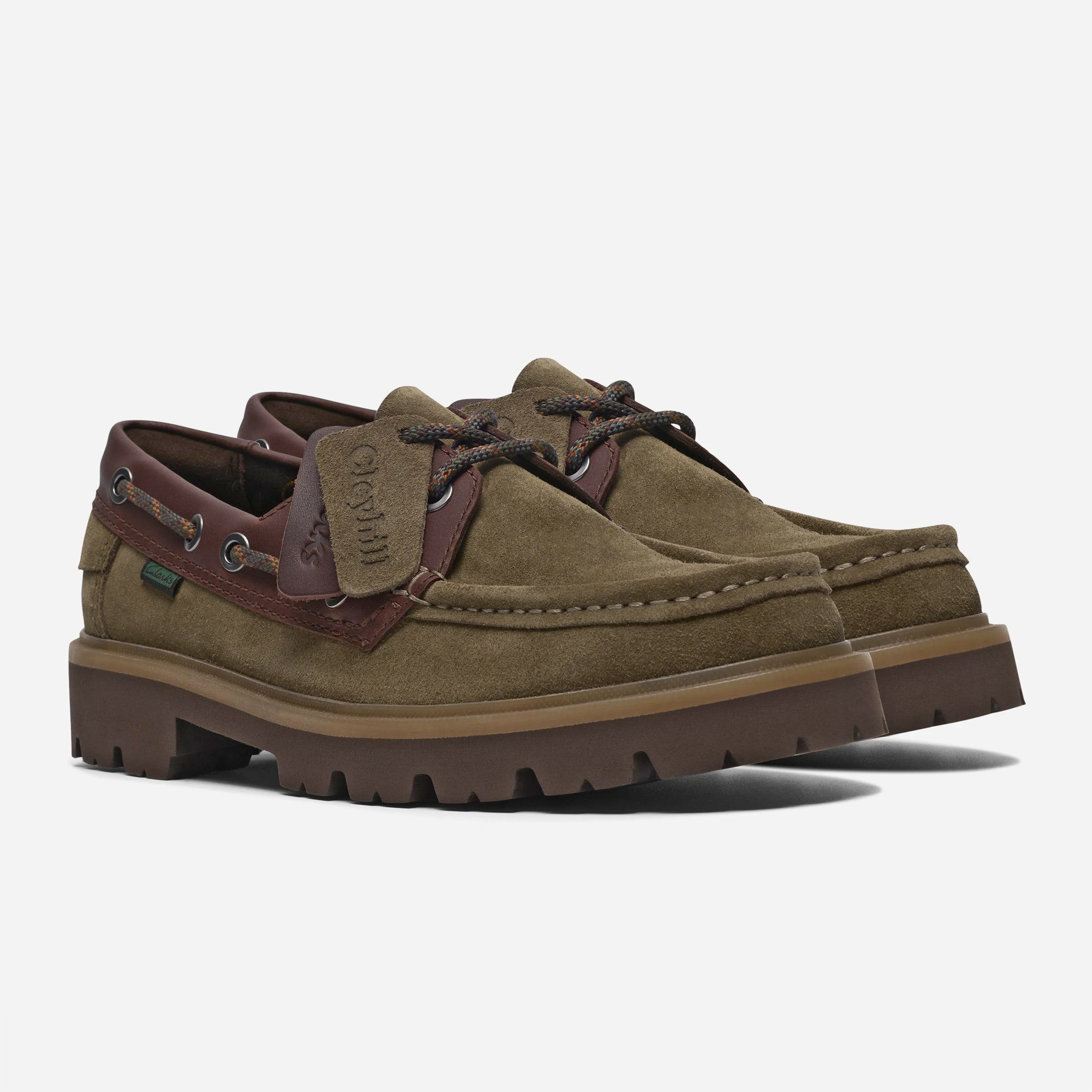 Chaussures Bateau Clarks - Cleyhill Olive / Burgundy