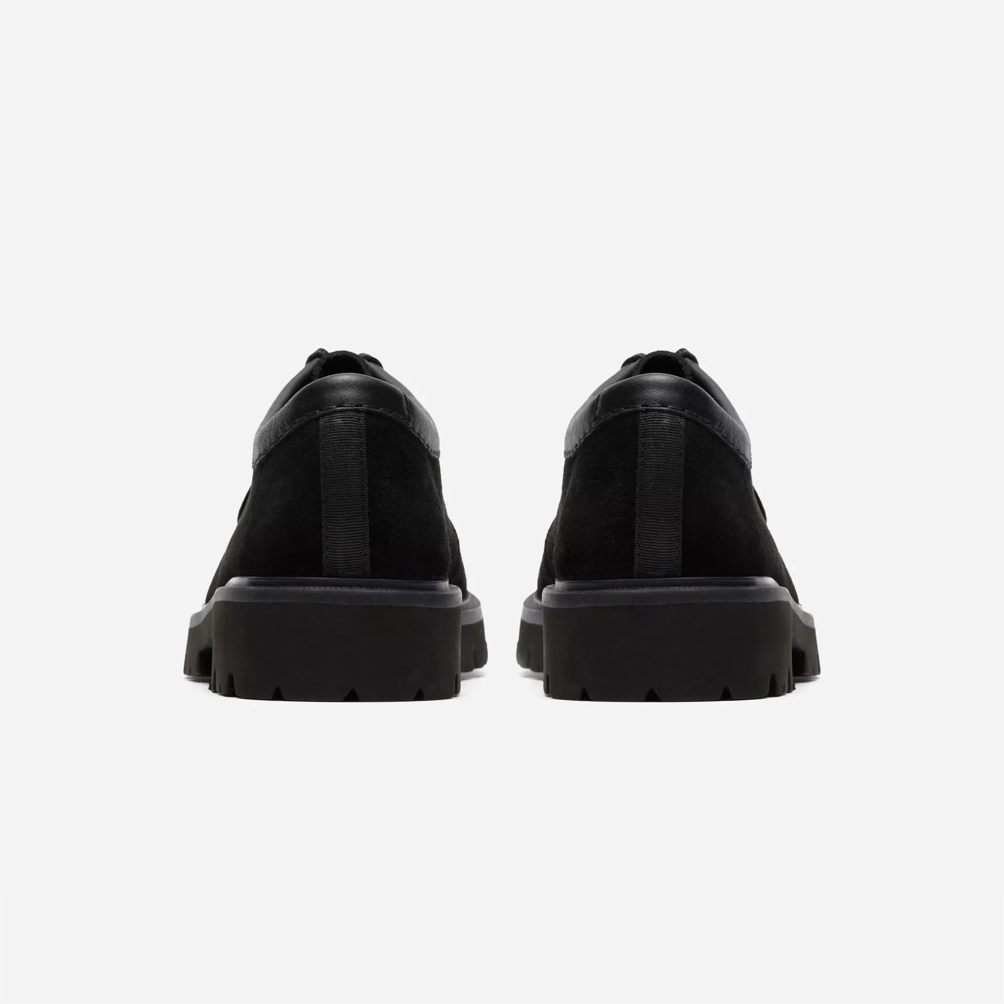 Clarks Cleyhill Seam Black Suede – Chunky Moc-Toe Men's