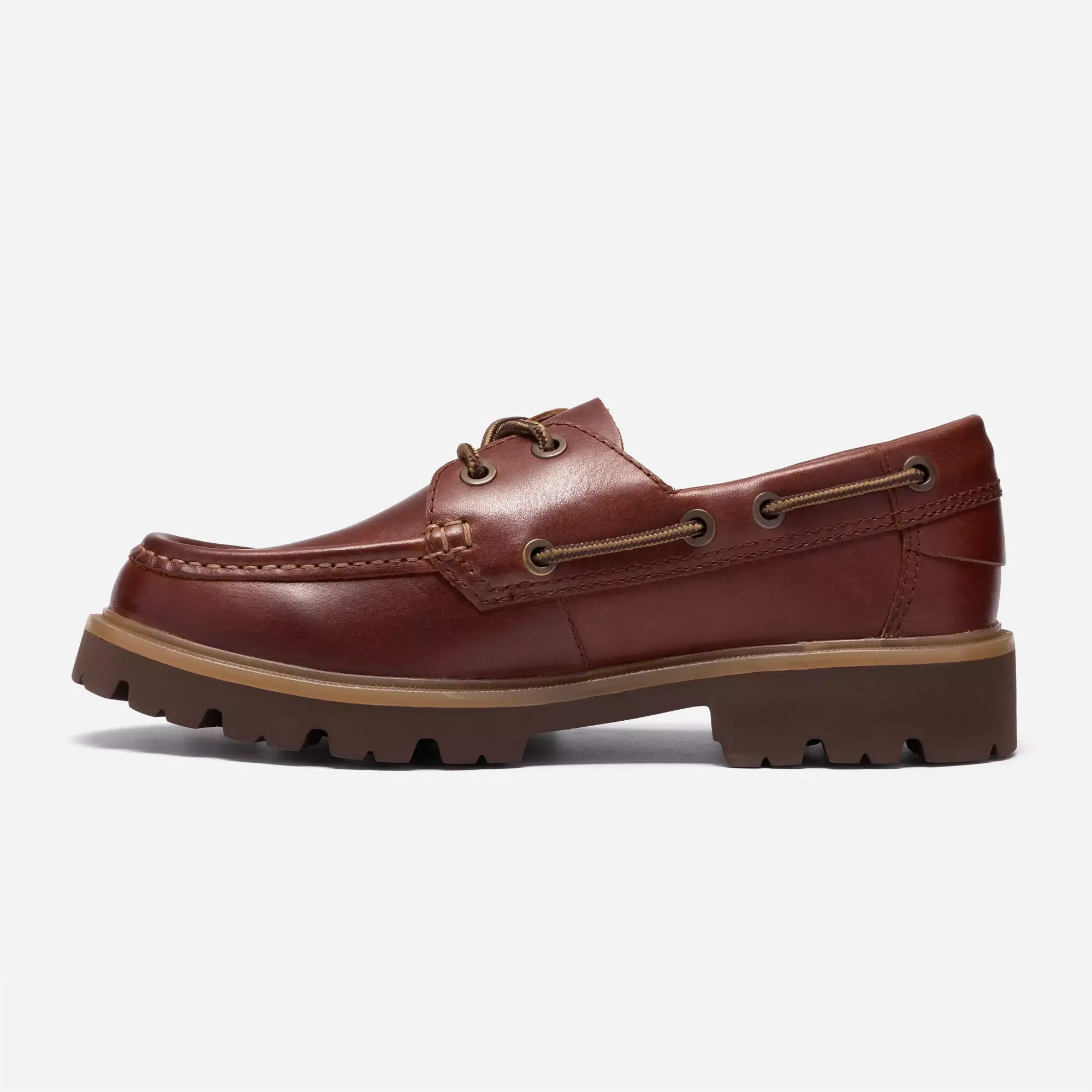 Clarks Cleyhill Seam Brown Leather – Boat Shoe Semelle XL Homme