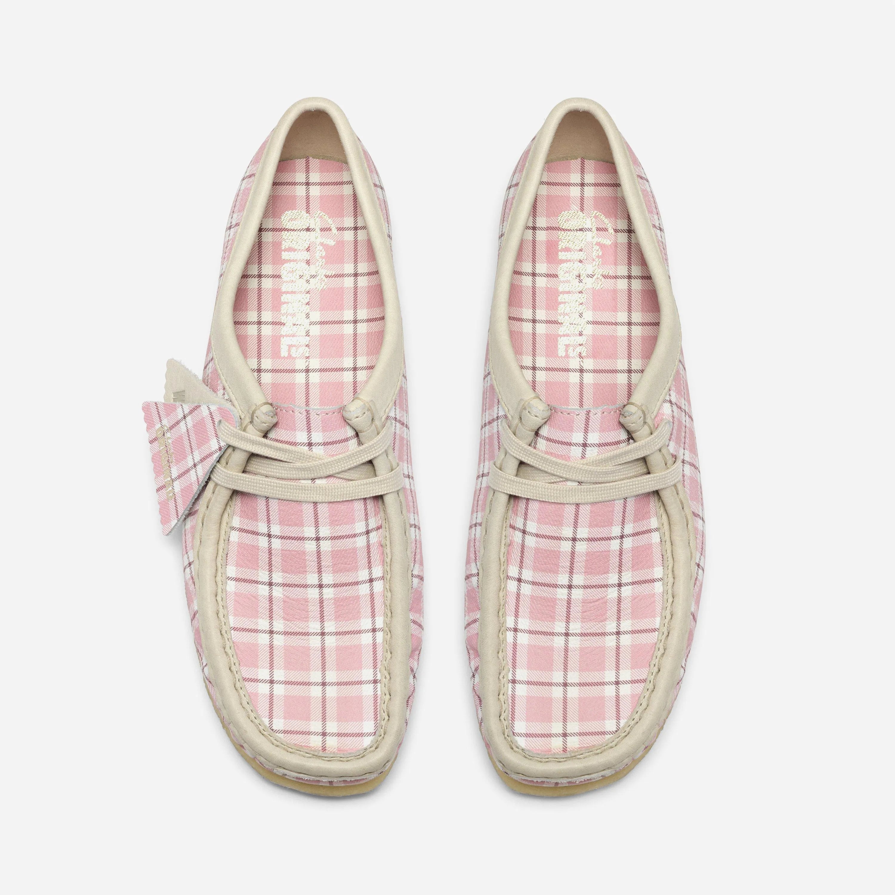 Clarks Originals Women's Wallabee Pink Check
