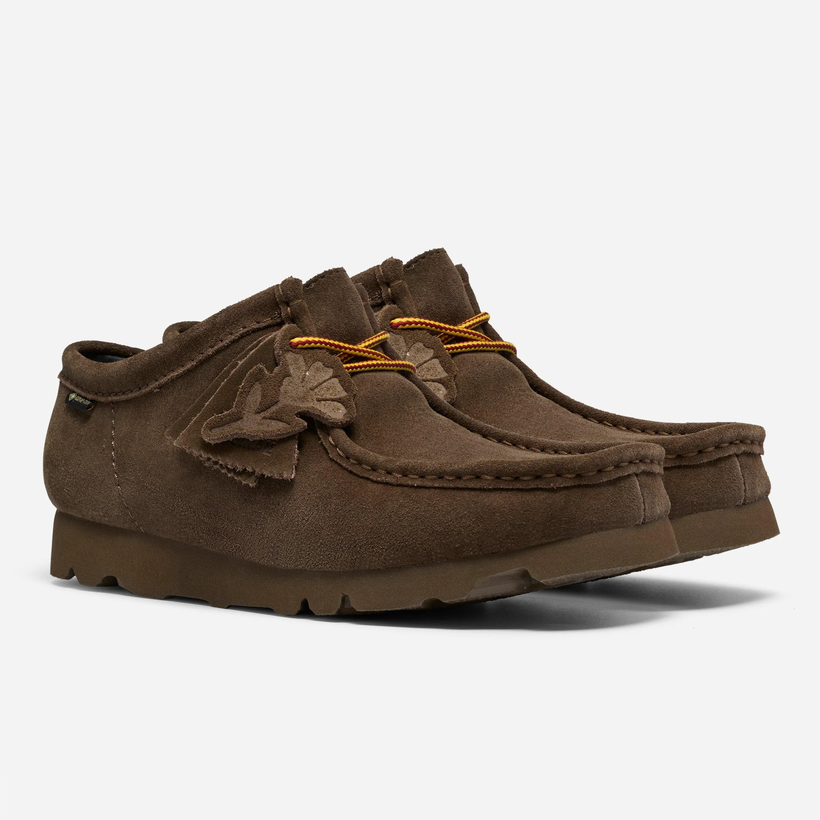 Chaussures Clarks Originals Wallabee GTX Daim Olive Foncé