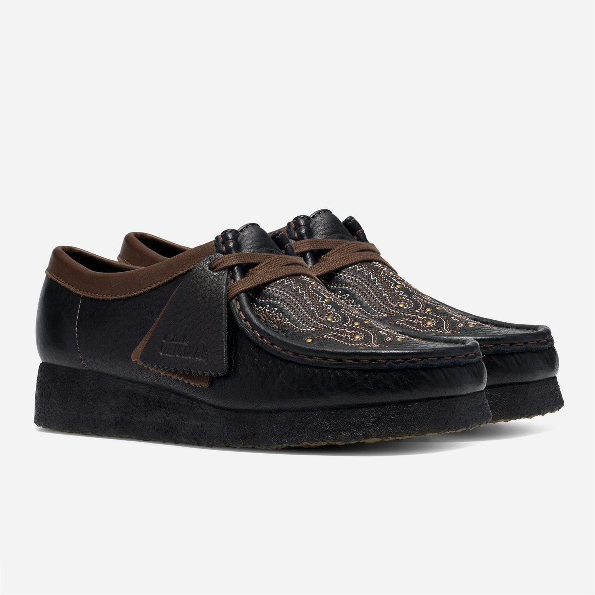 Chaussures Clarks Originals Wallabee Stitch Pack Black Interest