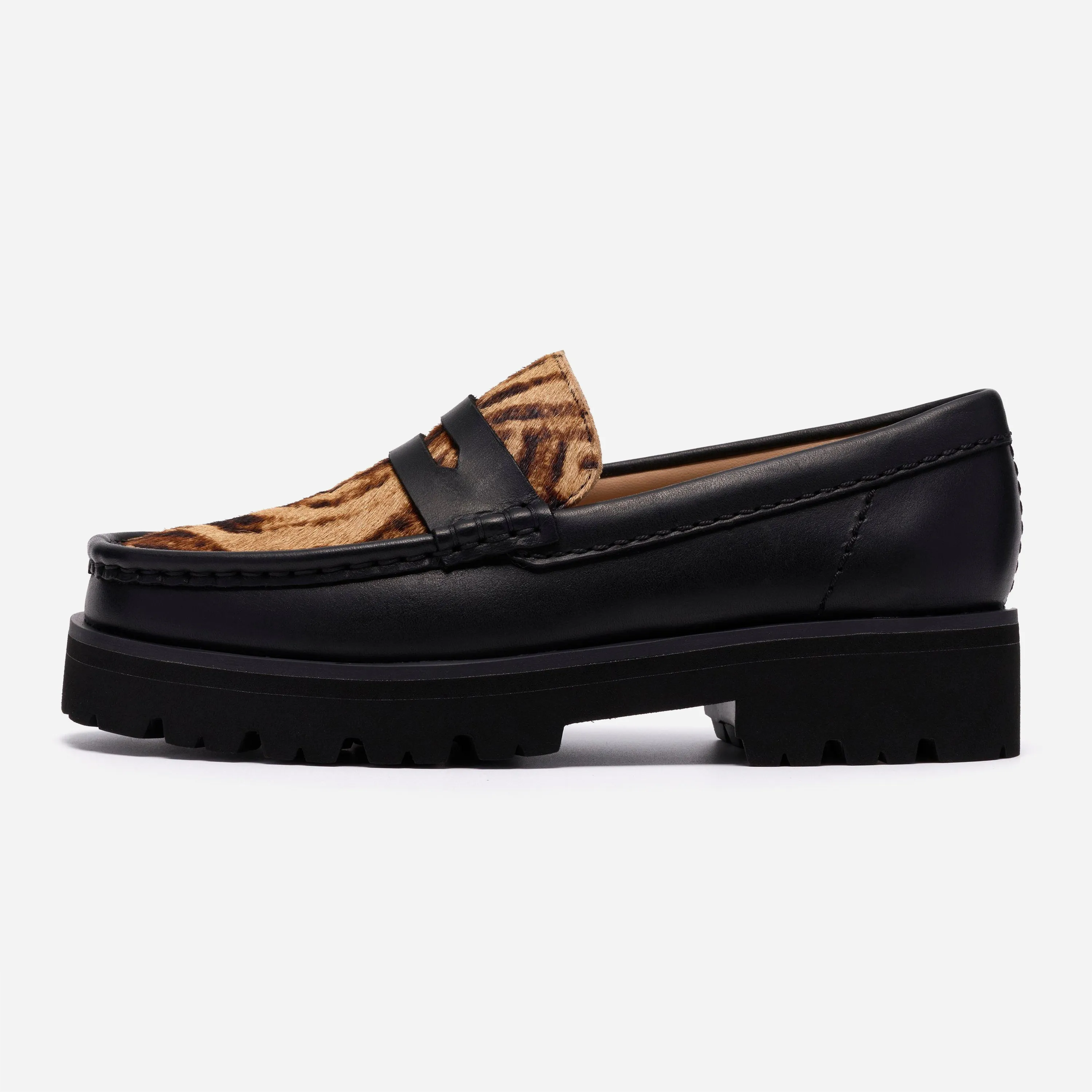 Chaussures Clarks Originals Yukoner Penny Femme - Black Combi Leather