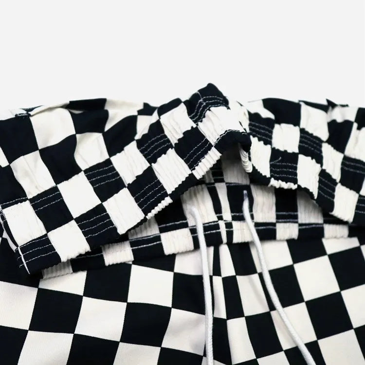 Cookman Wide Chef Pants Checker Black