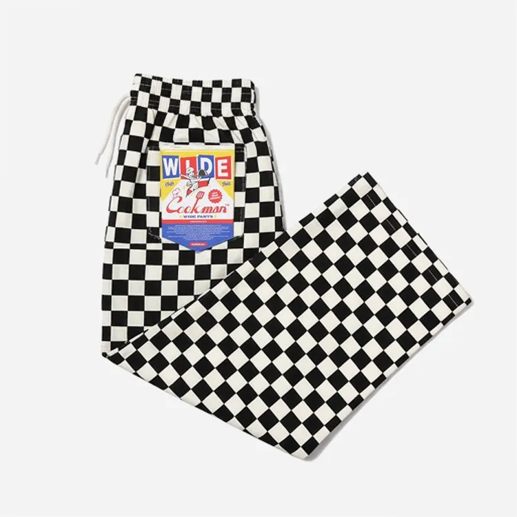 Pantalon Cookman Wide Chef Pants Checker Black