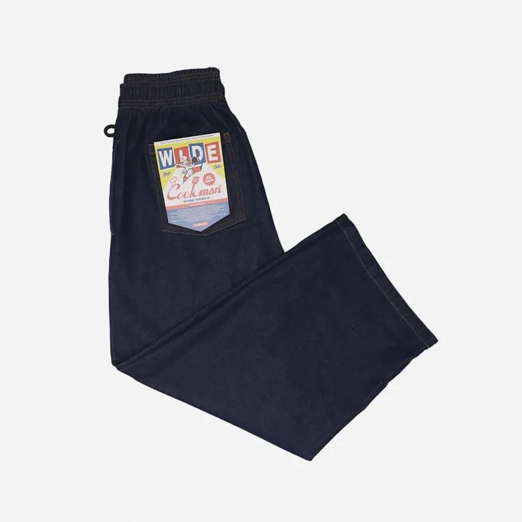Pantalon Cookman Wide Chef Pants Denim Navy