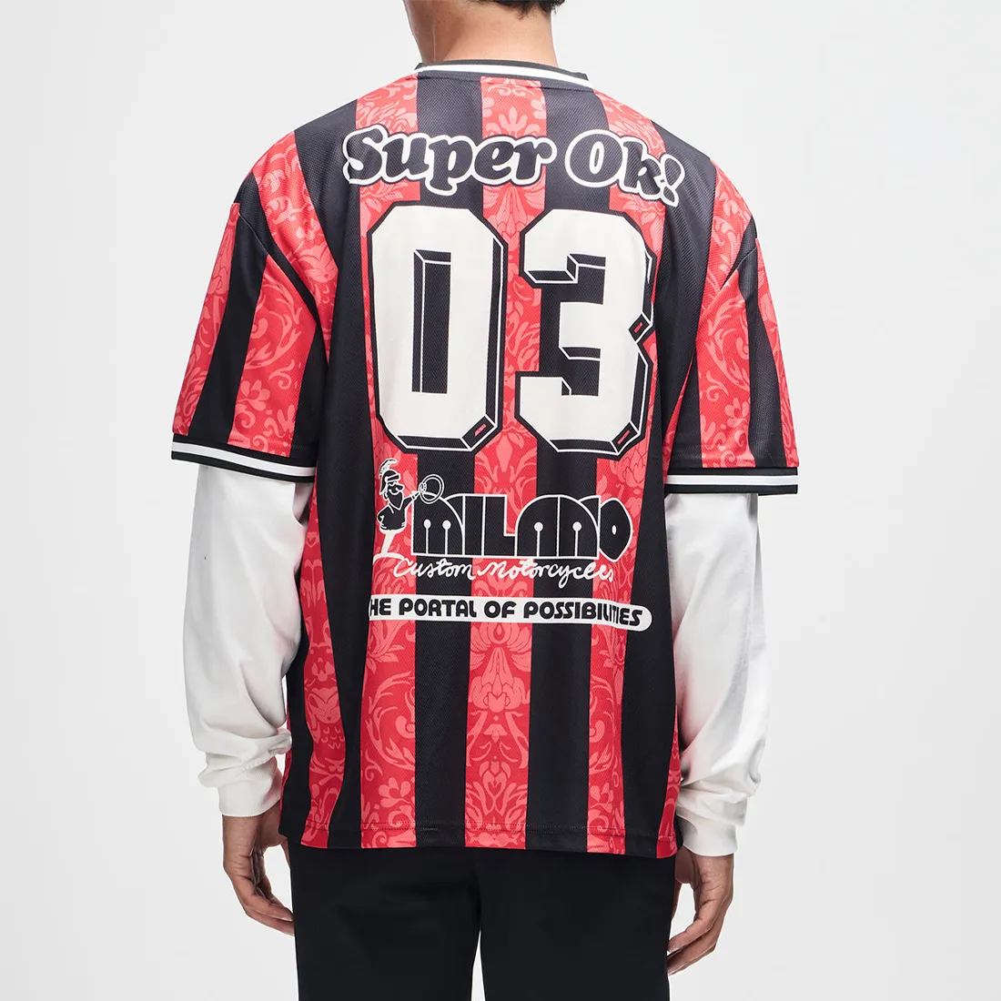 Maillot Deus Ex Machina - Nouveau Moto Tee Fiery Red