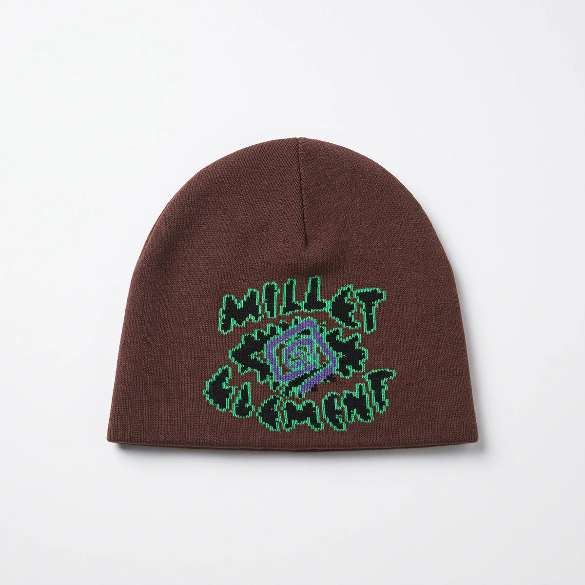Element x Millet Mxe Beanie, Truffle reversible beanie with jacquard pattern, graphic side