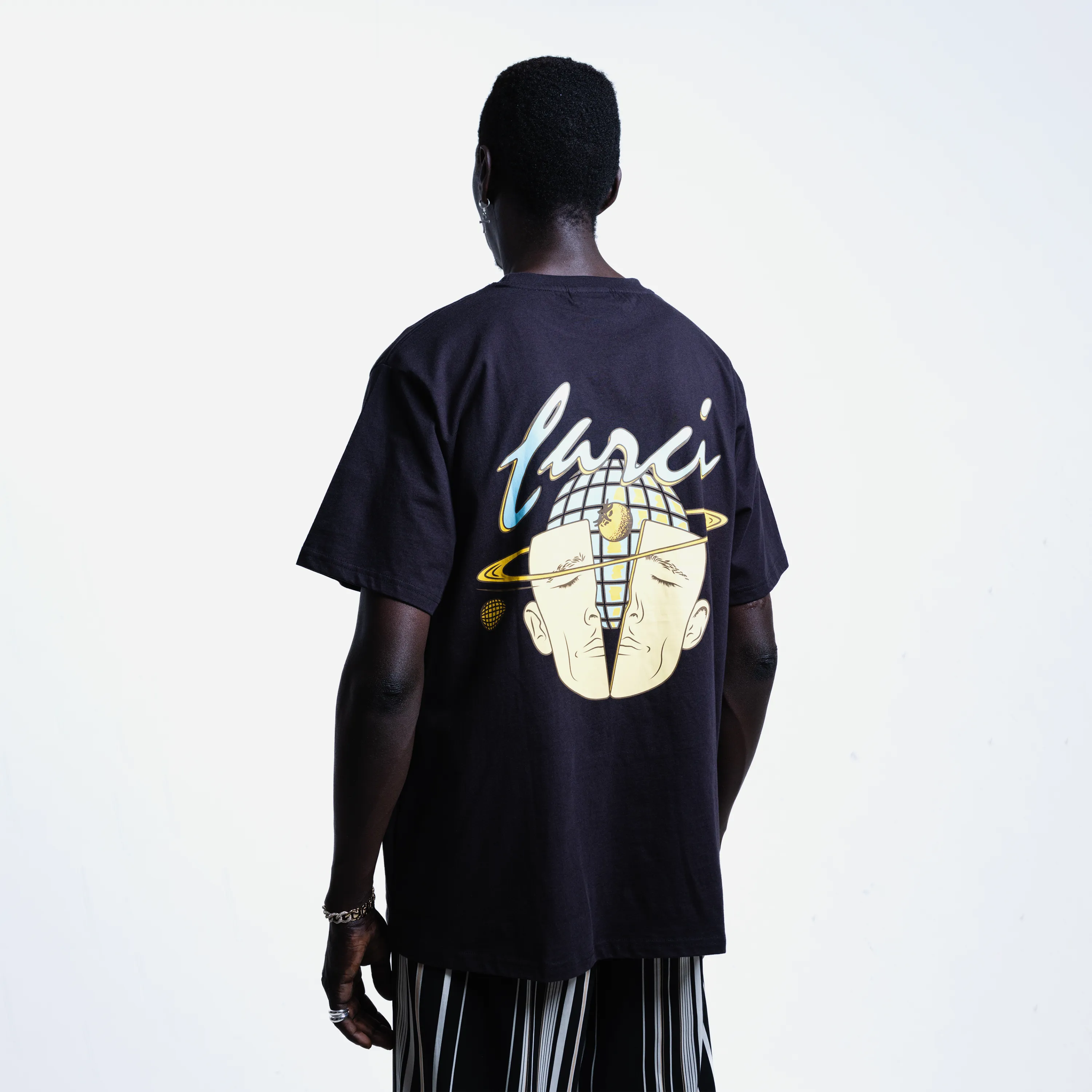 T-shirt Farci Studio Half Black