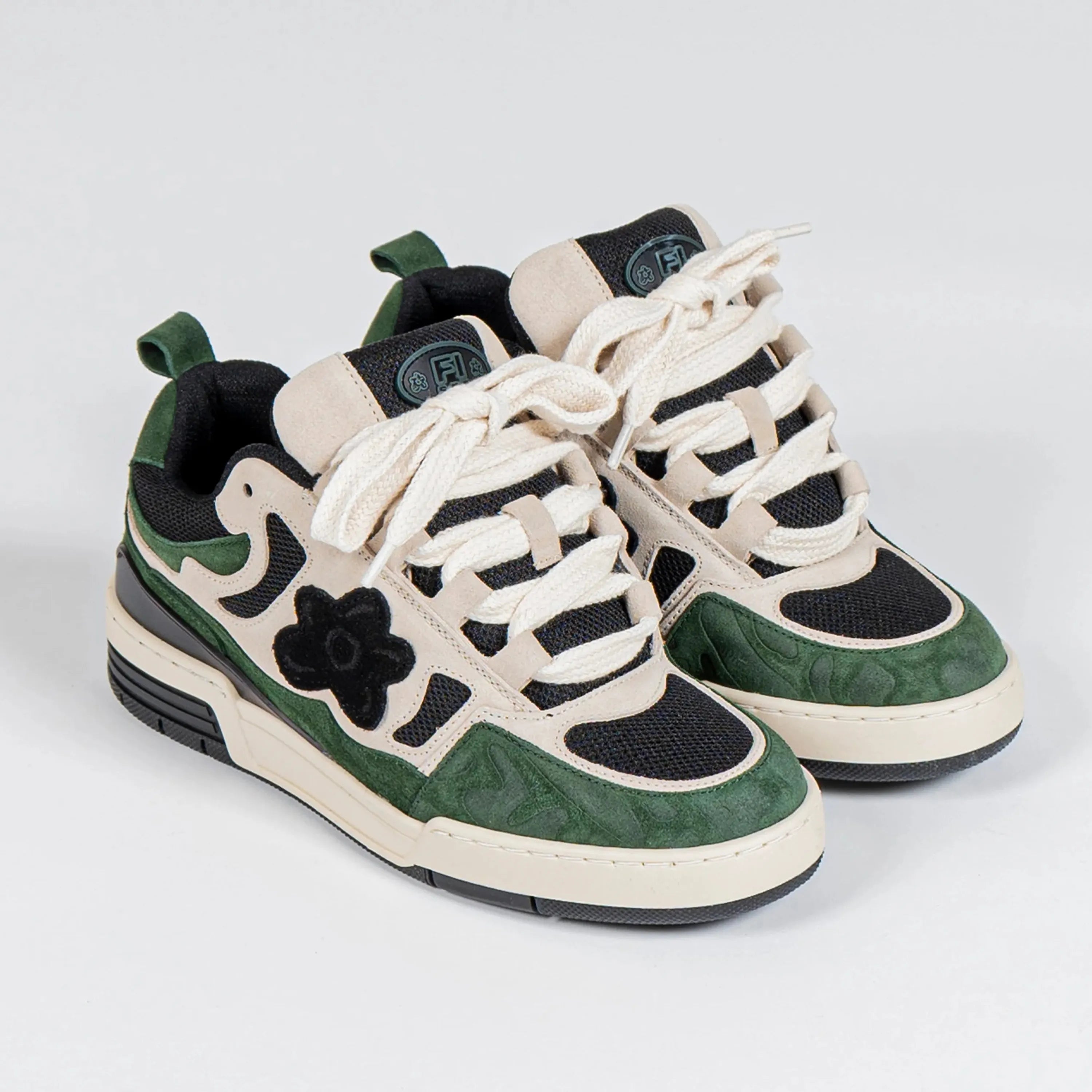 Chaussures Flower Instinct SDT Bretton Woods sneakers Brown Green Beige