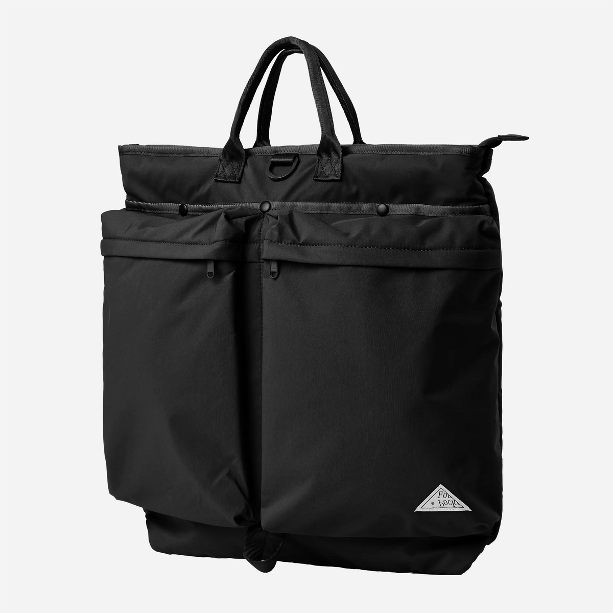 Found Pocket Metro, sac casque streetwear noir 16L du label sud-coréen Found Pocket, vue de face