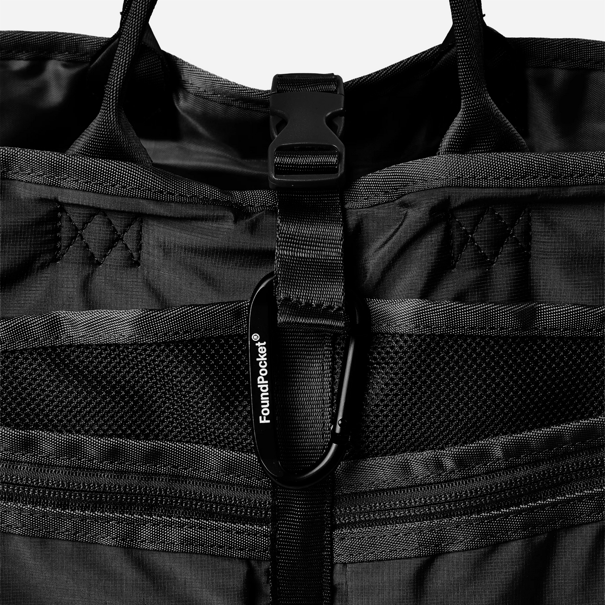 Found Pocket Focus Tote Bag Black