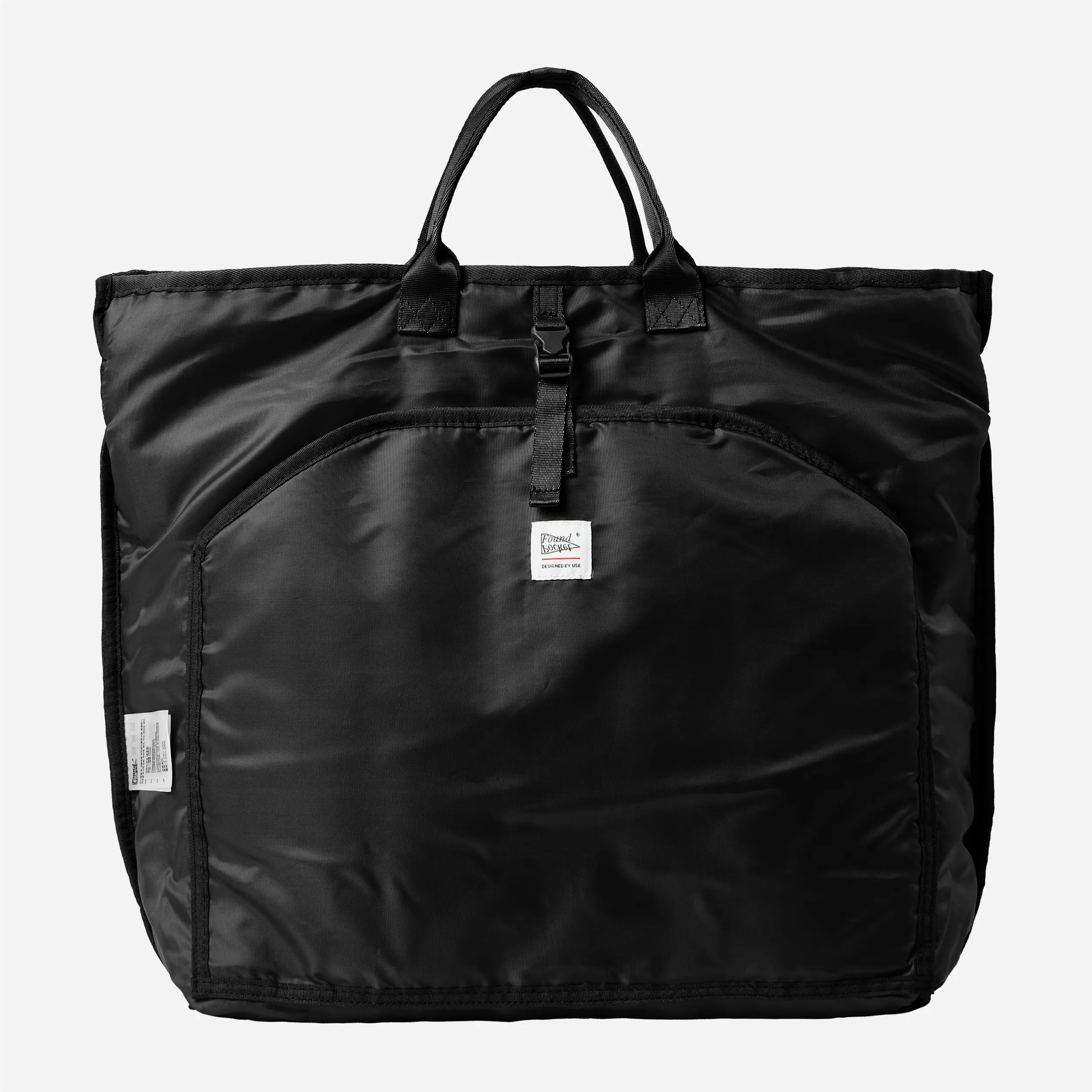 Found Pocket Focus Tote Bag Black