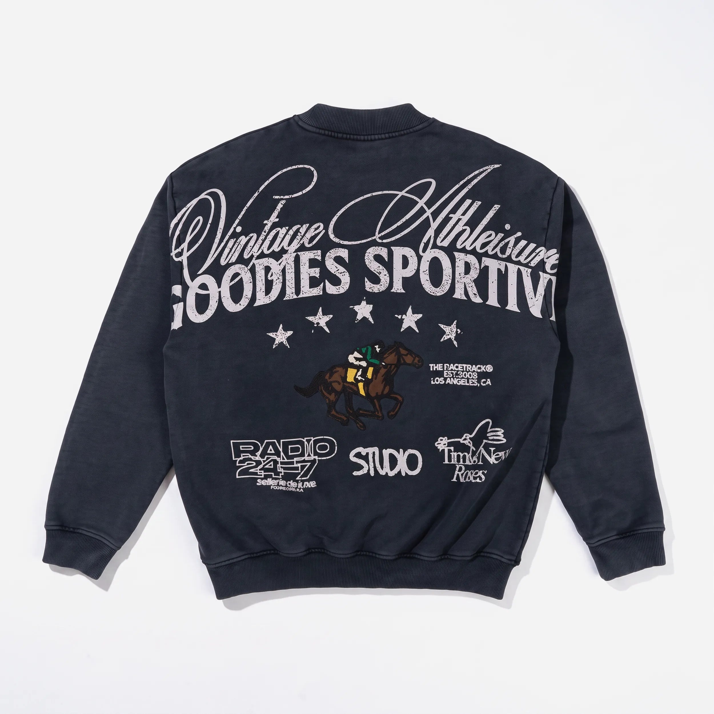 Sweat Goodies Sportive Radio 24:7 crewneck Grey Fadeout