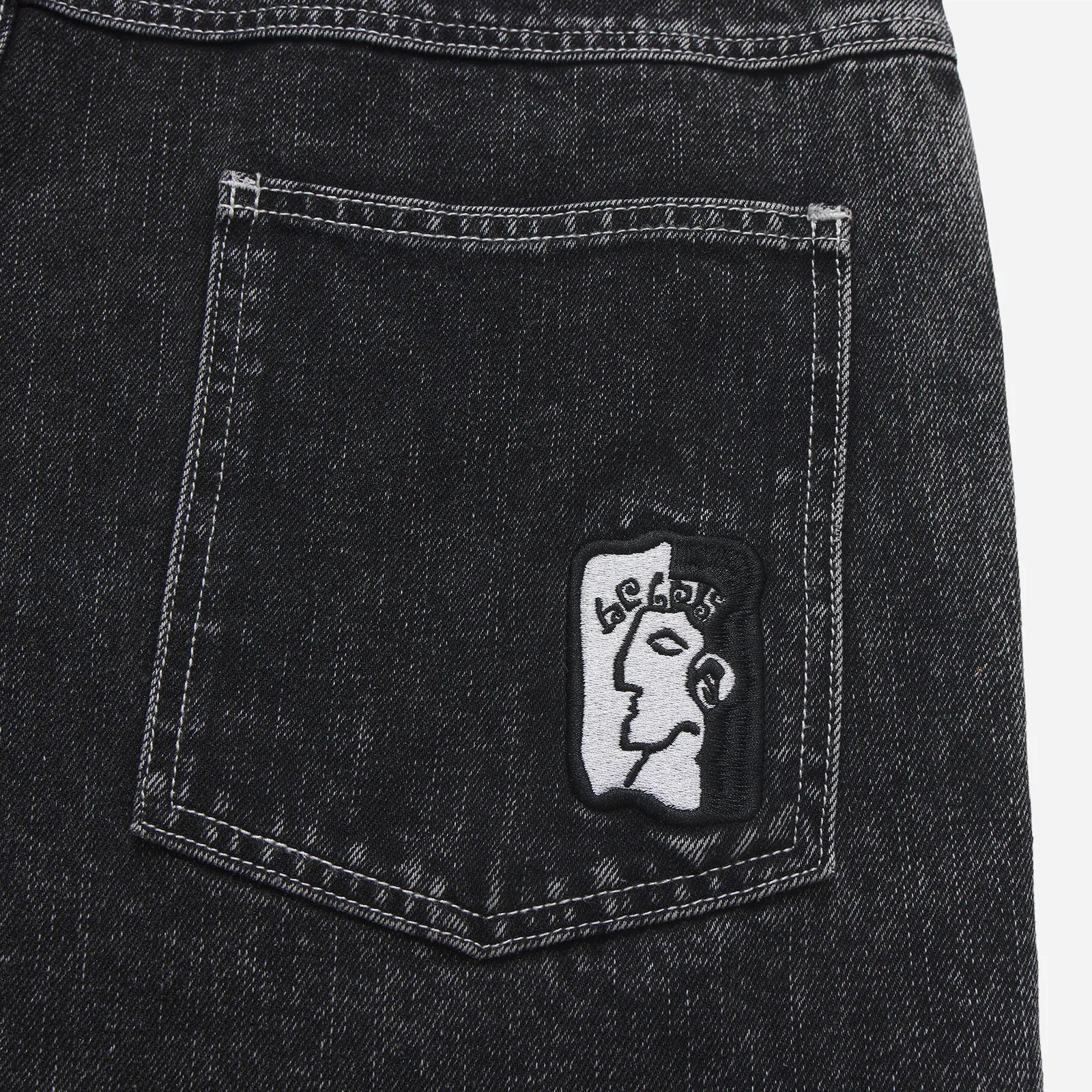 Helas Dieu Grec Jeans Shorts Washed Black