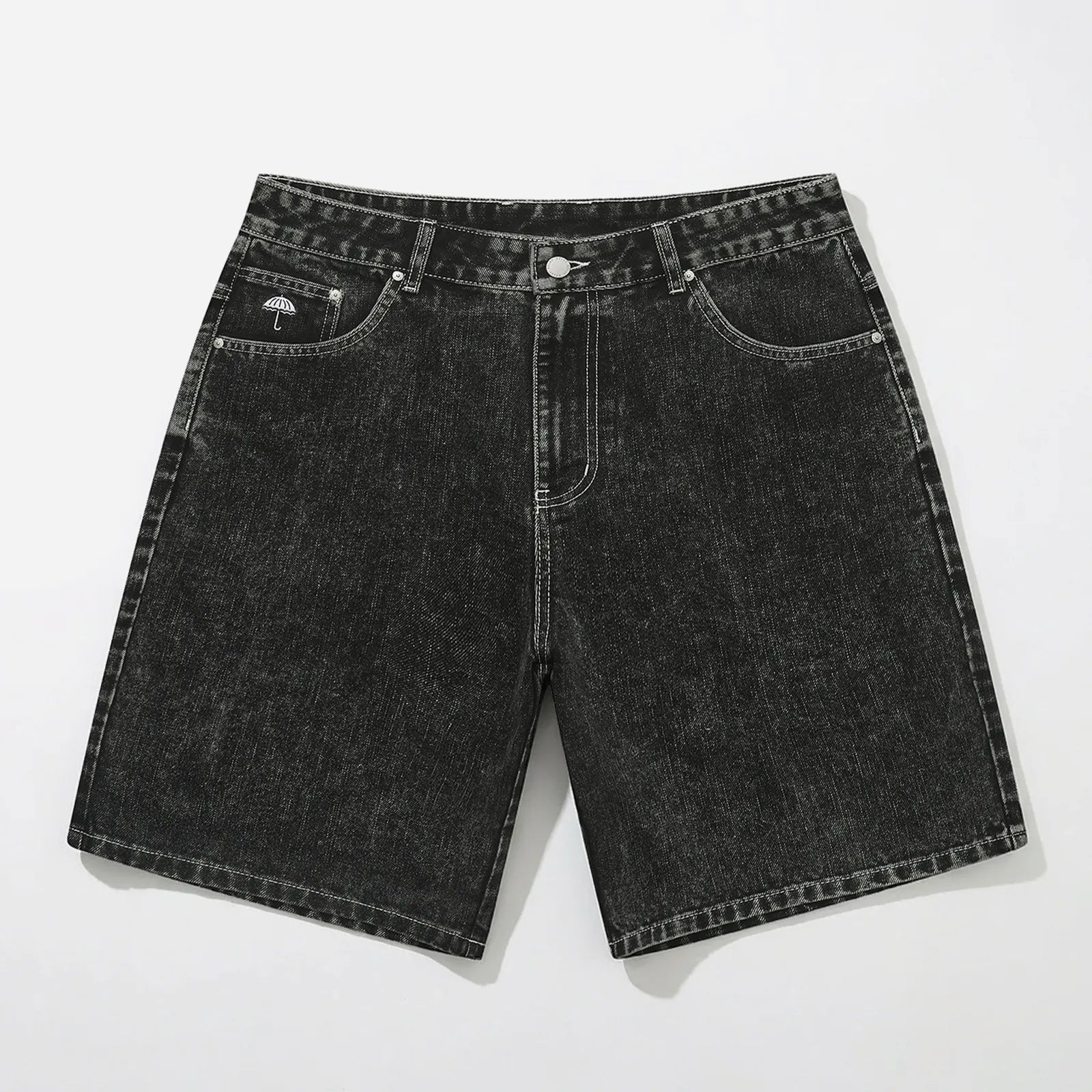 Helas Dieu Grec Jeans Shorts Washed Black