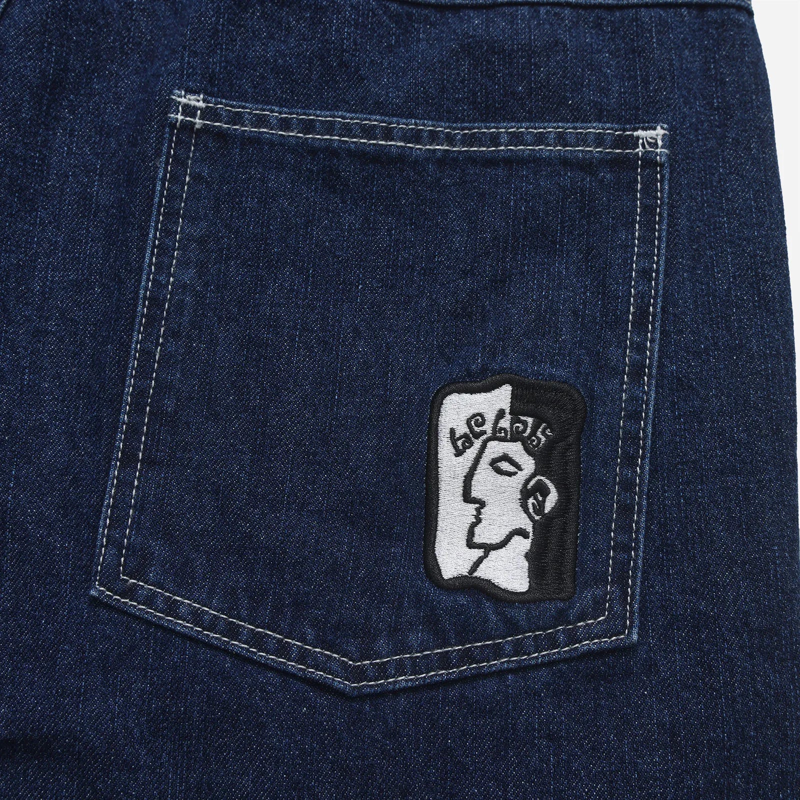 Helas Dieu Grec Jeans Shorts Washed Navy