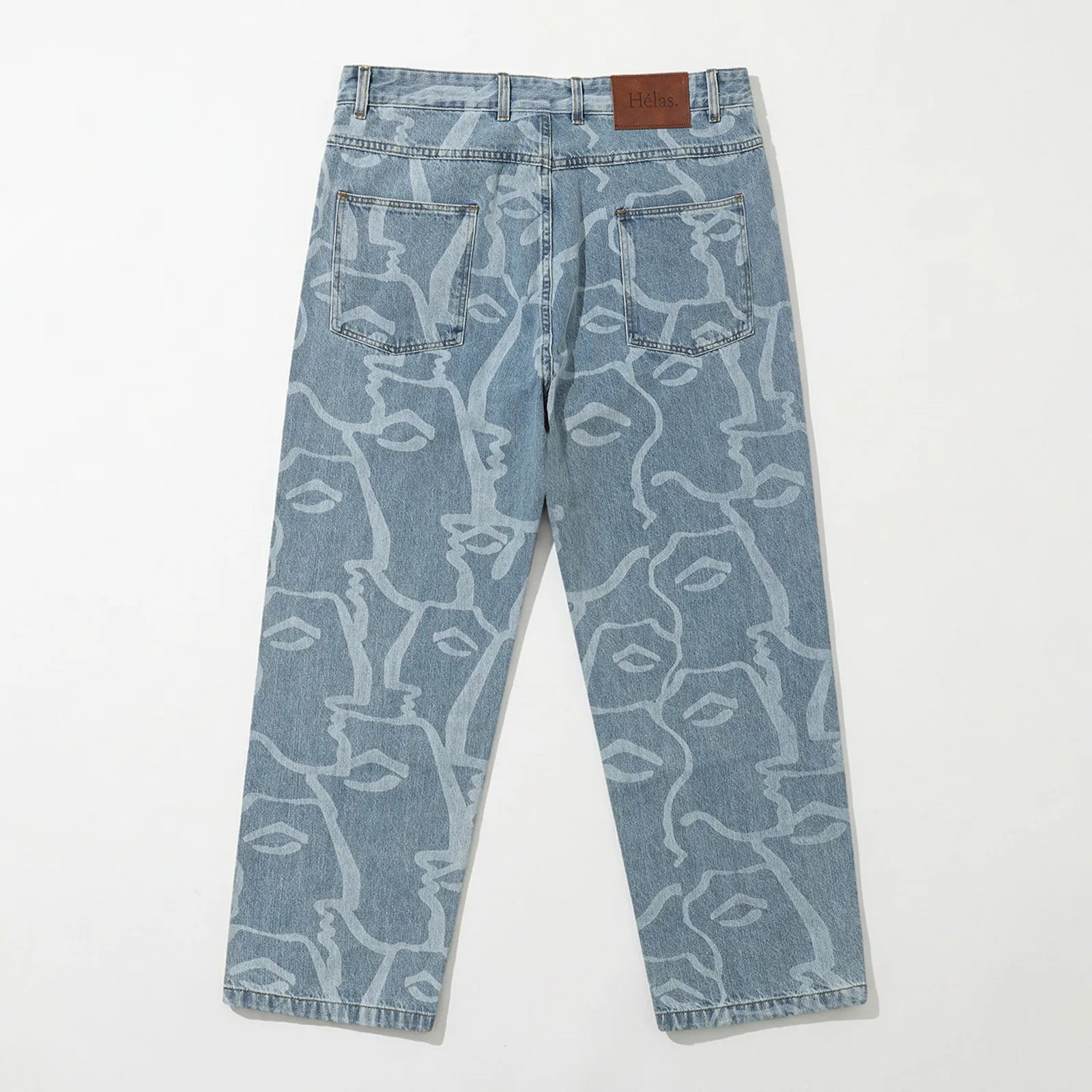 Vue arrière du jean Hélas Dieux Grecs avec imprimé all-over.