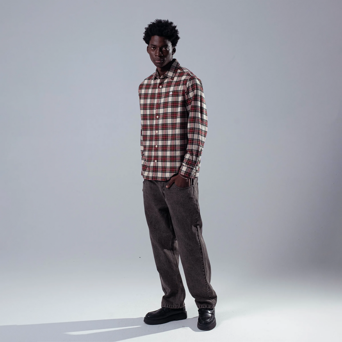 Chemise Hélas Leon Ls Shirt Checkered Multico