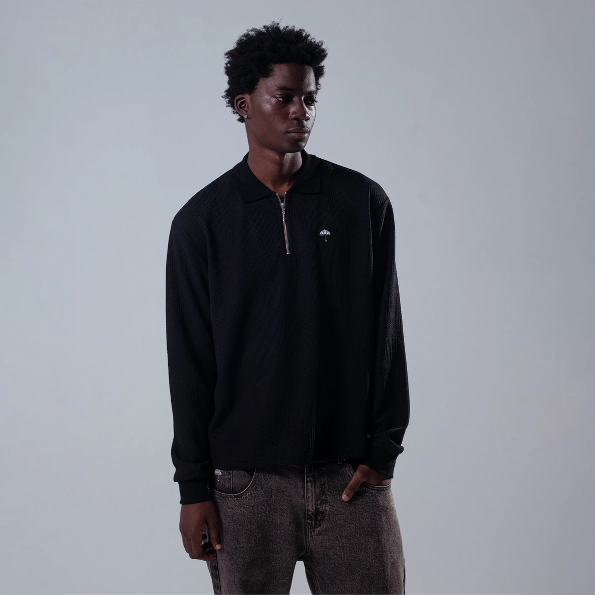 Hélas Paulo Ls Knit Polo Black
