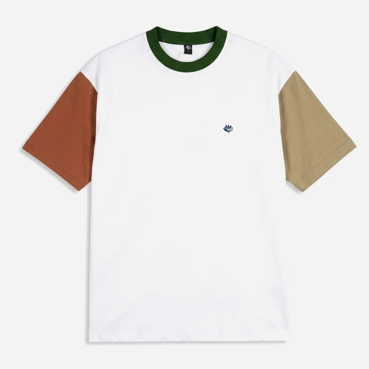 T-Shirt Magenta Panels Blanc