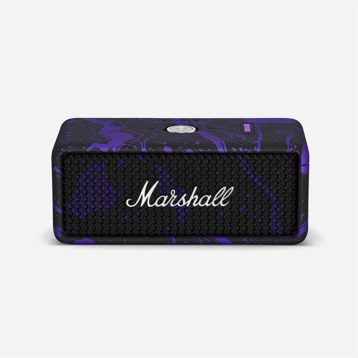 Marshall Emberton III Hendrix Edition, purple Bluetooth speaker 60th anniversary collector edition, front view