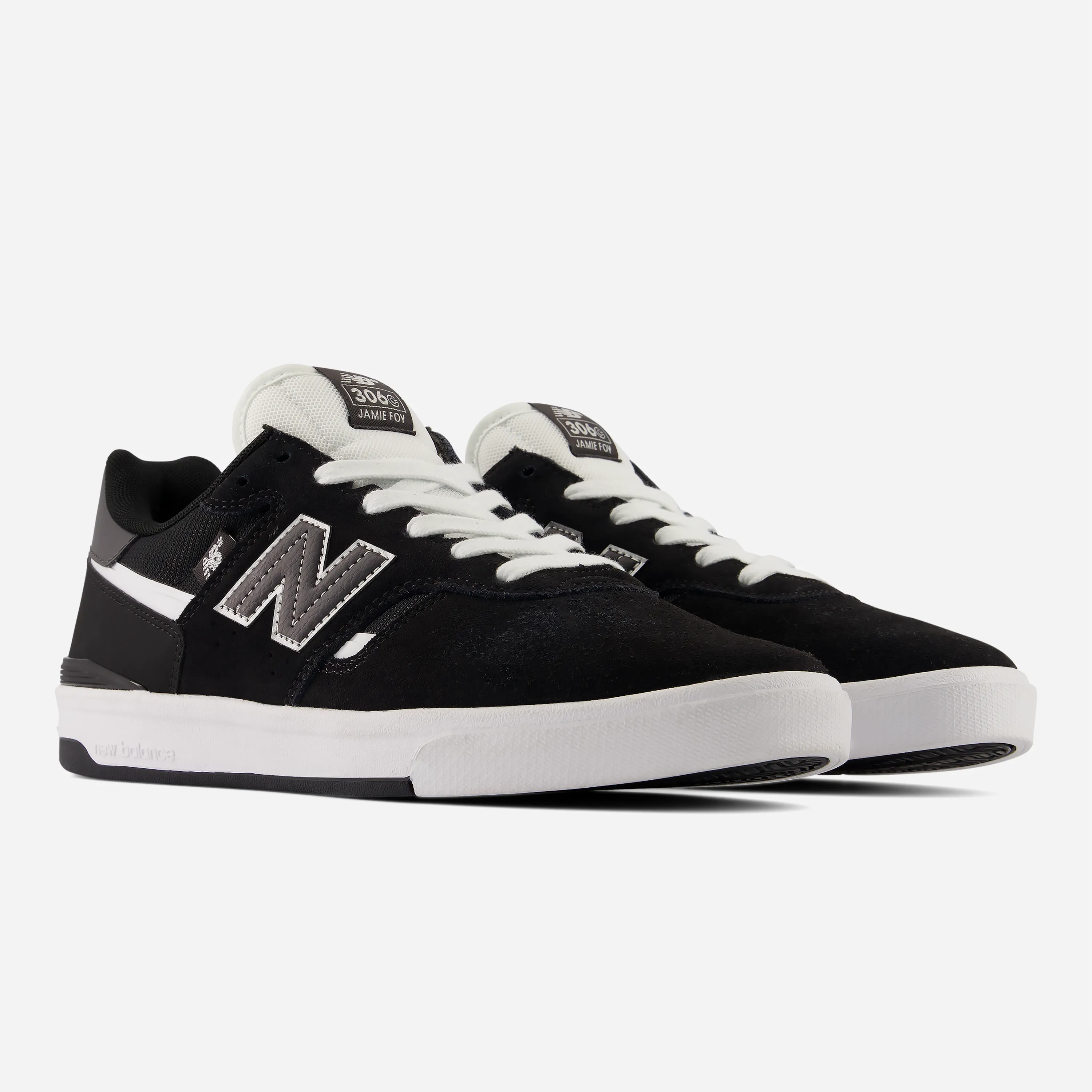 Sneakers de skate New Balance Numeric Jamie Foy 306 Cup en daim noir.