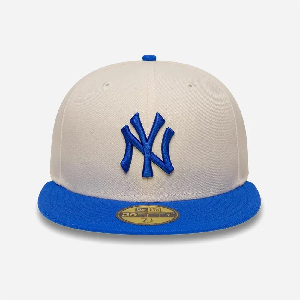 Casquette New Era 59FIFTY Yankees Crème Bleu Fitted League Essential