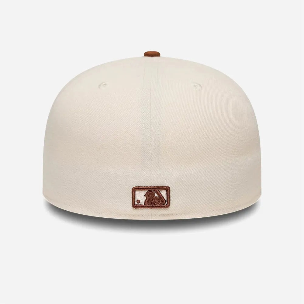 New Era 59FIFTY Yankees Cream Brown Fitted League Essential Cap