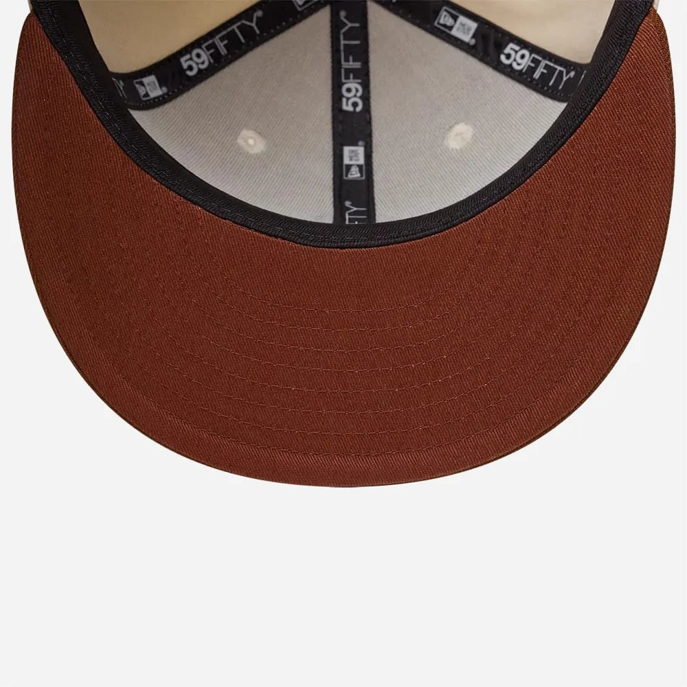 New Era 59FIFTY Yankees Cream Brown Fitted League Essential Cap