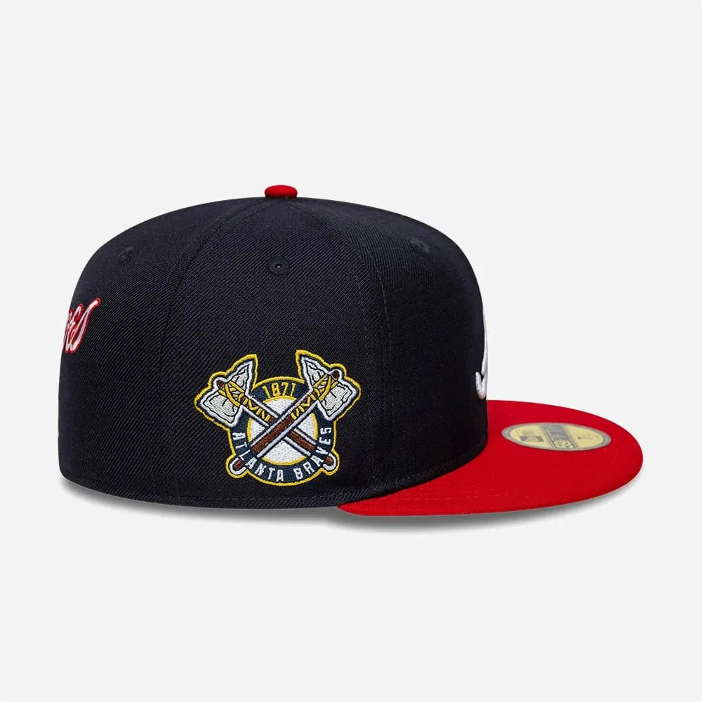 Casquette New Era 59FIFTY Fitted Atlanta Braves MLB Icon Bleu marine
