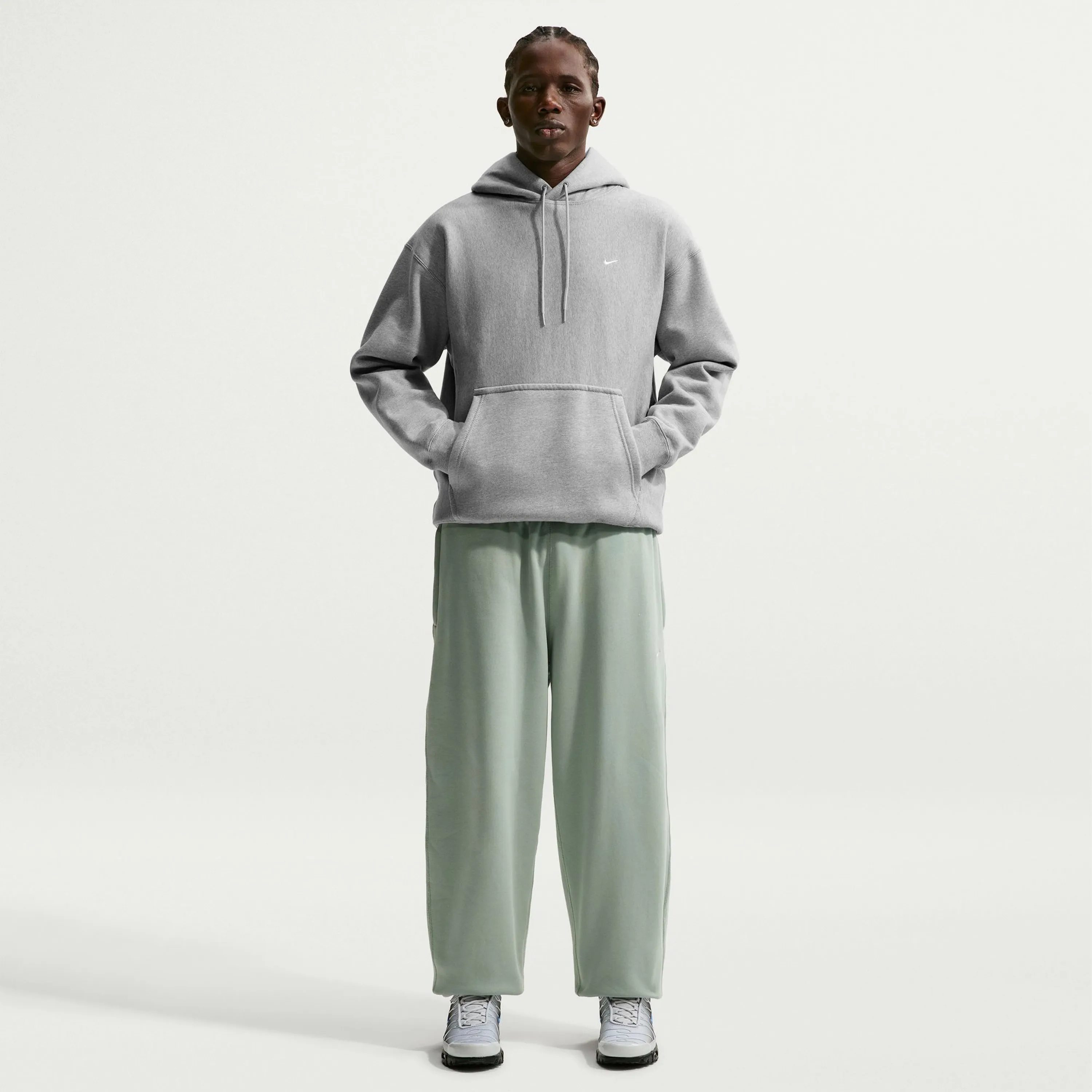 Sweat Nike Solo Swoosh Gris Chiné