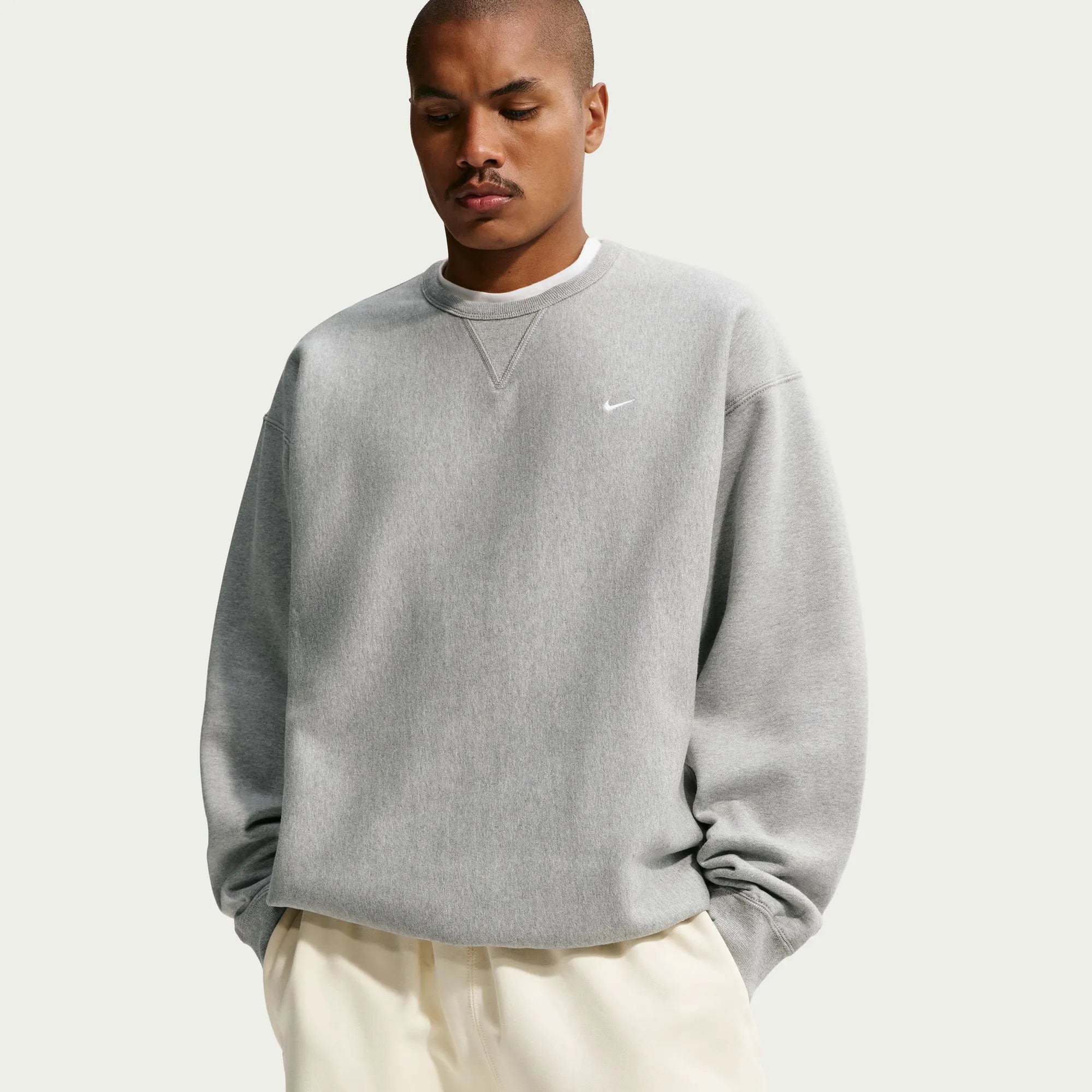 Sweat Nike Solo Swoosh Crewneck Gris Chine