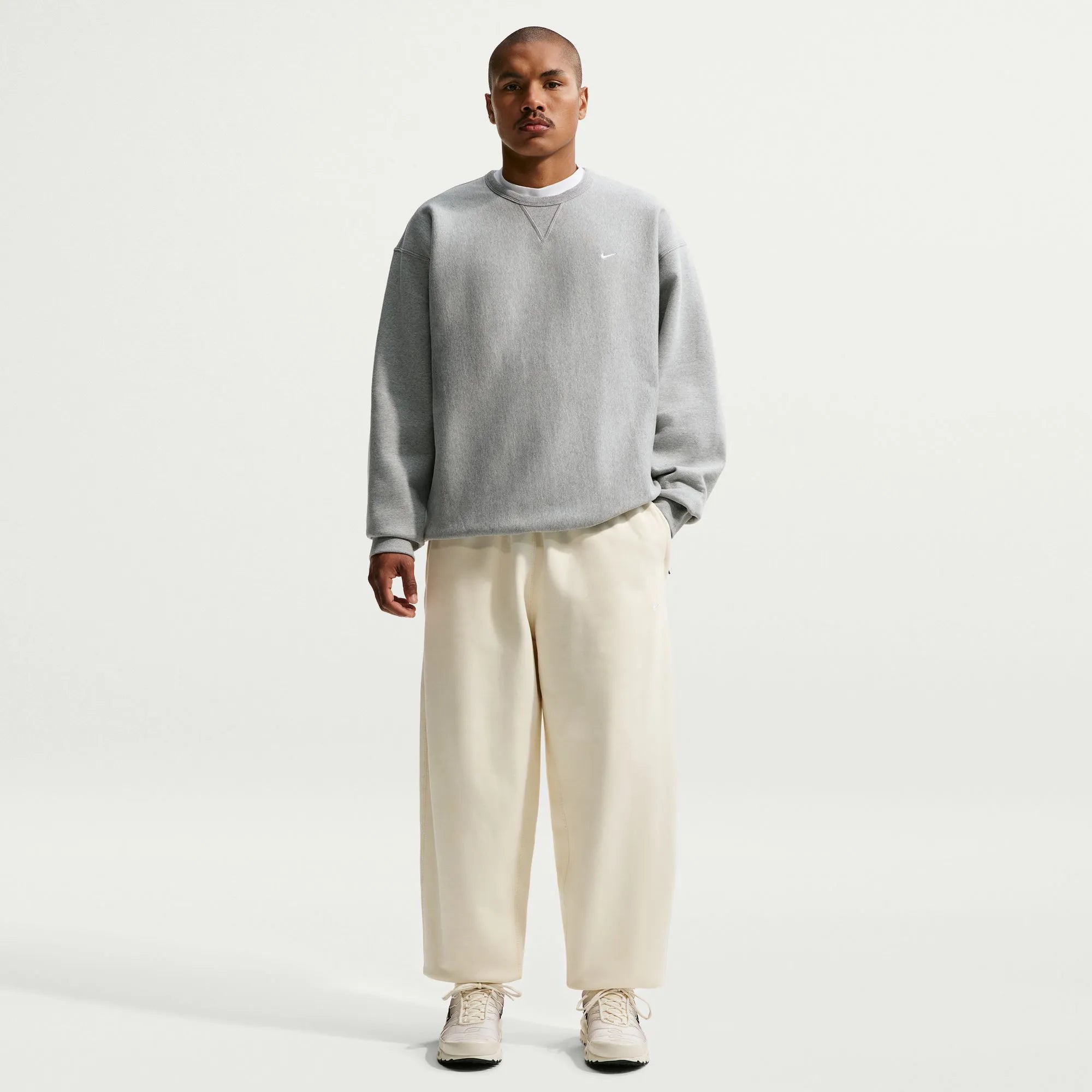Sweat Nike Solo Swoosh Crewneck Gris Chine