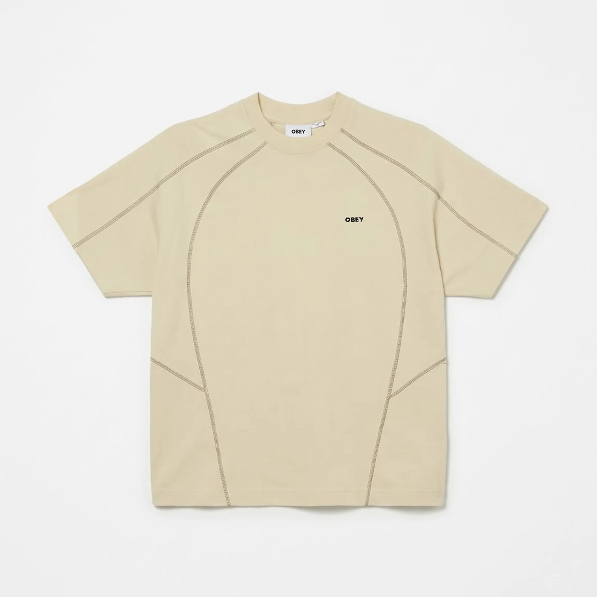 T-Shirt OBEY - Contrast Stitch Tee Silver Birch