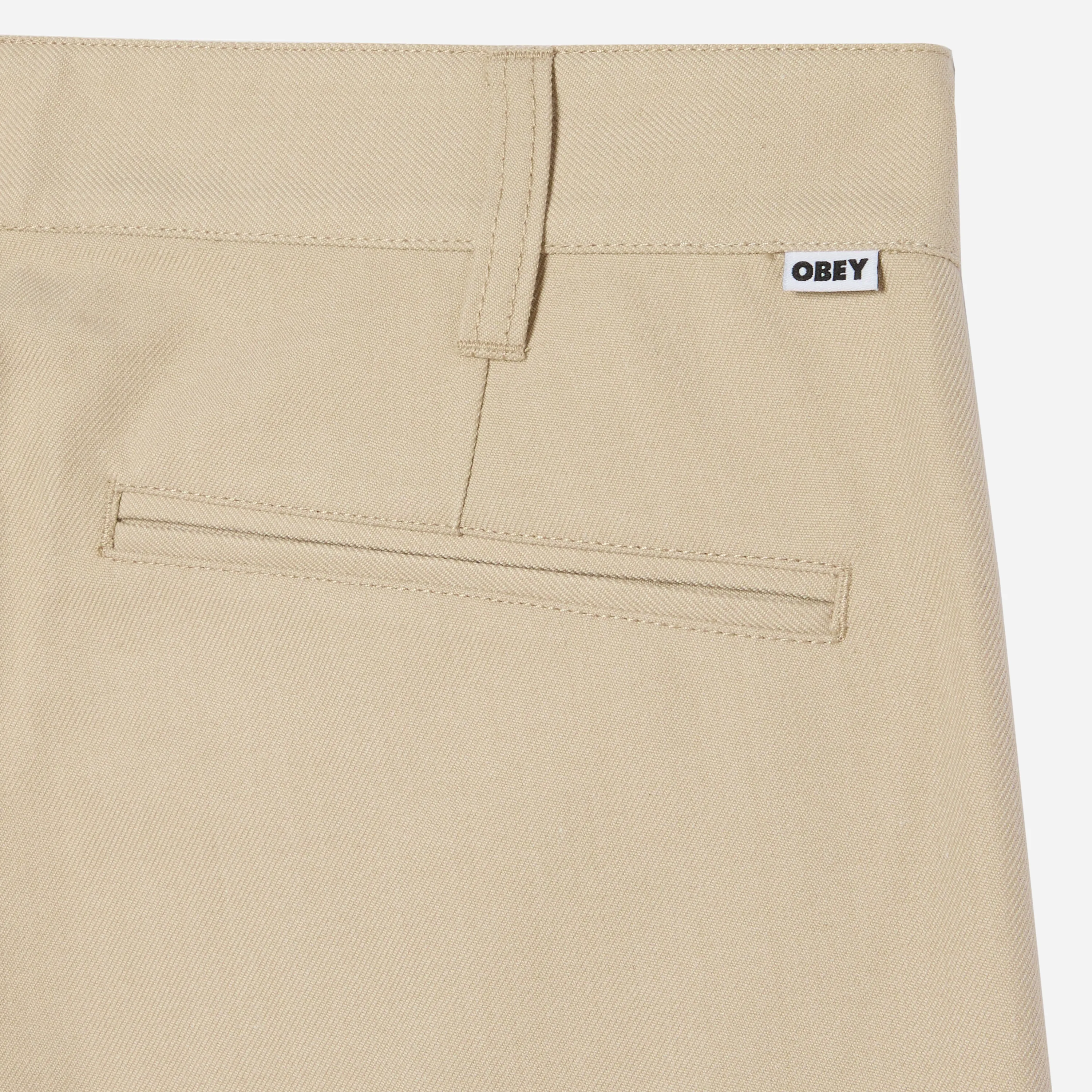 Obey Dean Pleated Chino Pant Cement