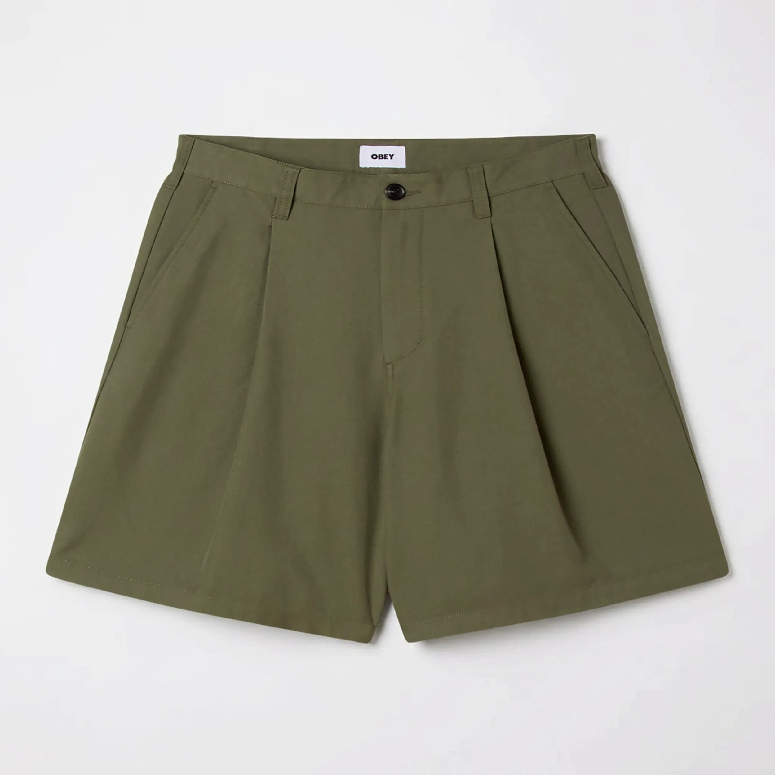 Short Obey Dean Pleated Tea Leaf