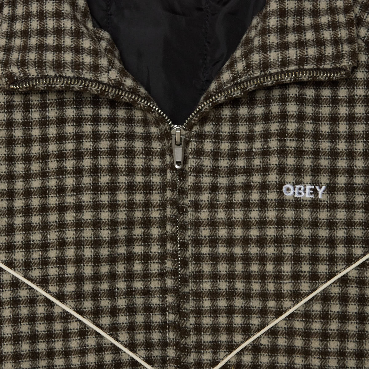 Veste Obey Leisure Training Jacket Abbey Stone Plaid