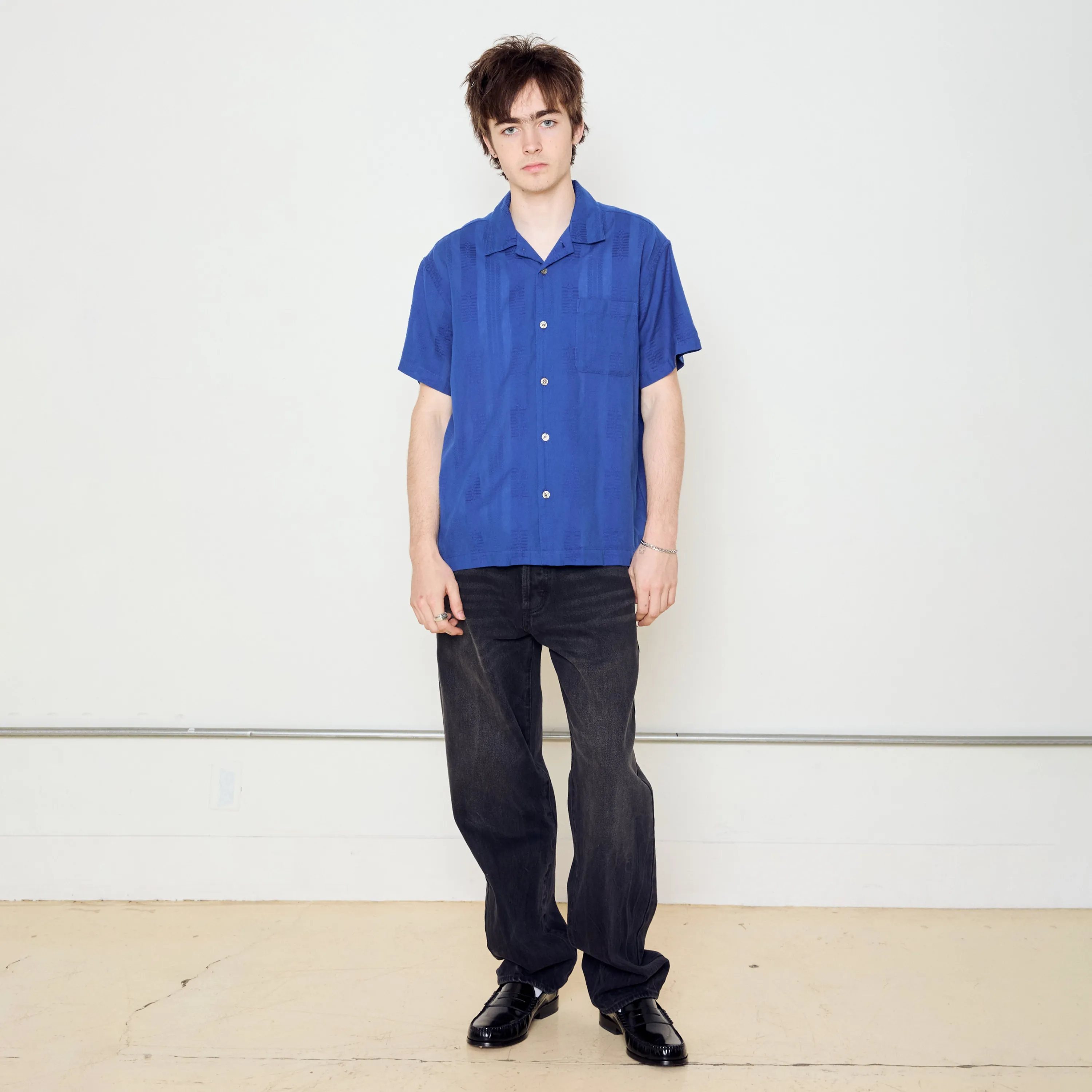 Obey Samuel Woven Shirt Dazzling Blue