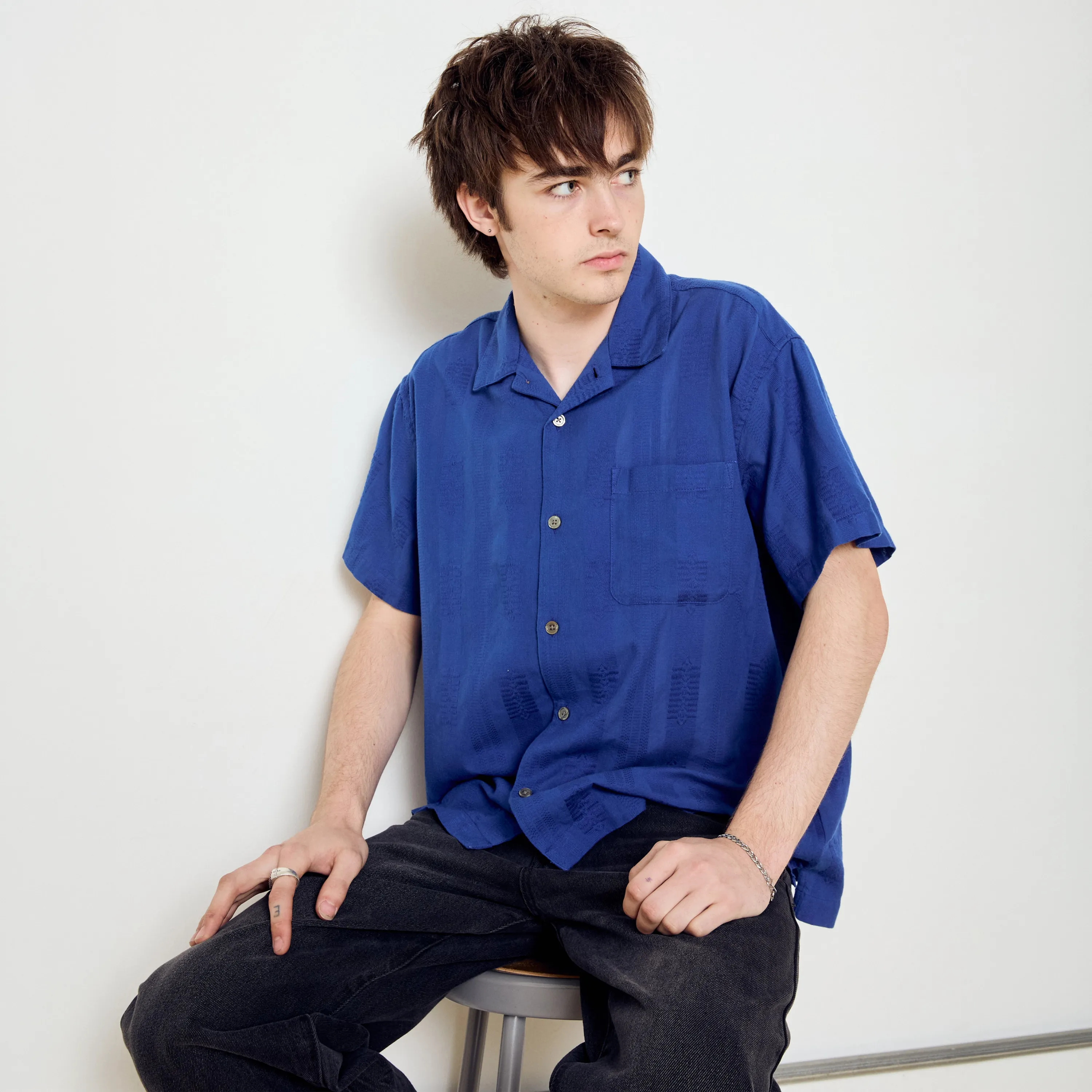Obey Samuel Woven Shirt Dazzling Blue
