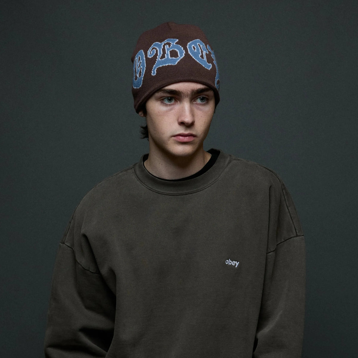 Obey Stina Beanie Dark brown