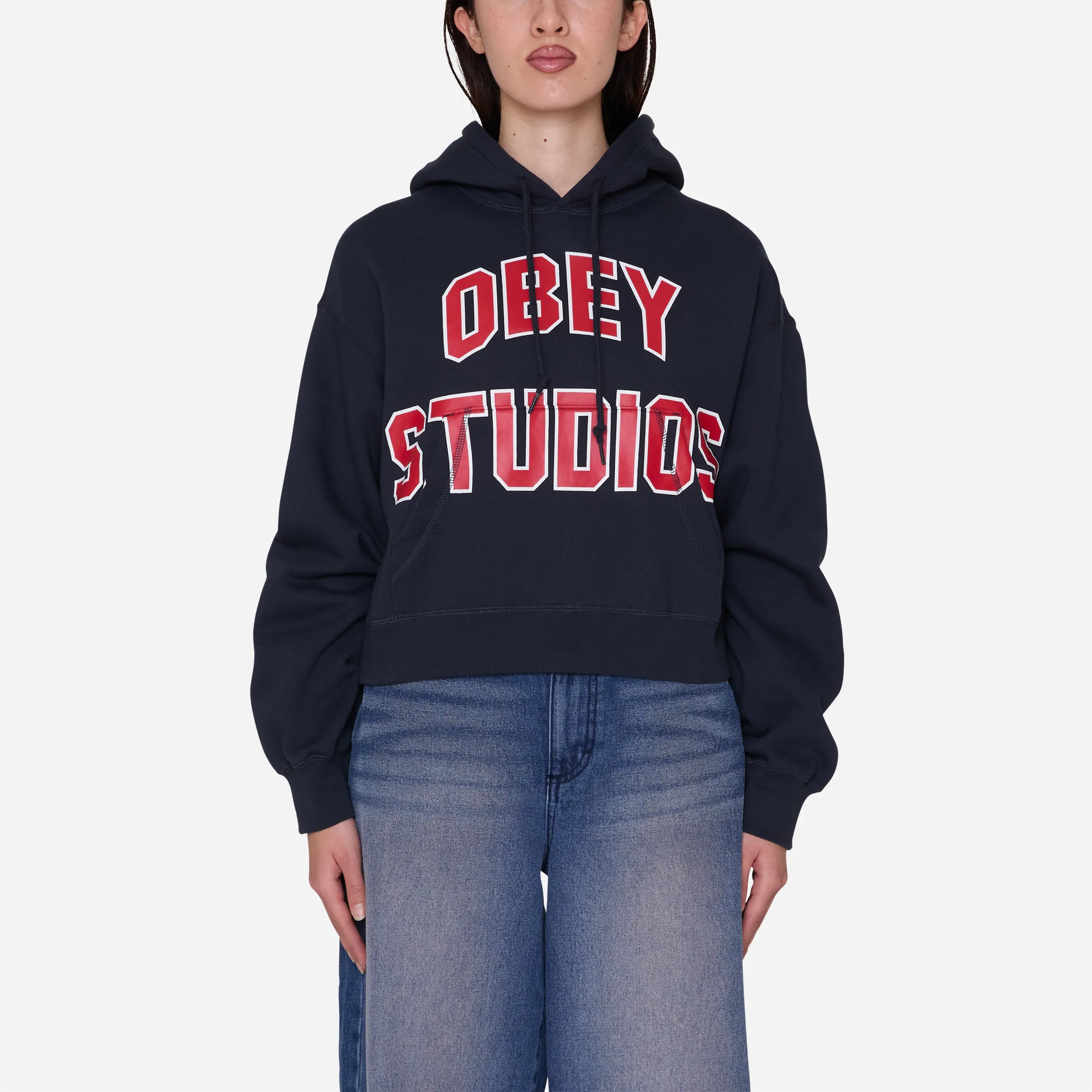 Obey Studios Collegiate Pullover Dark Navy