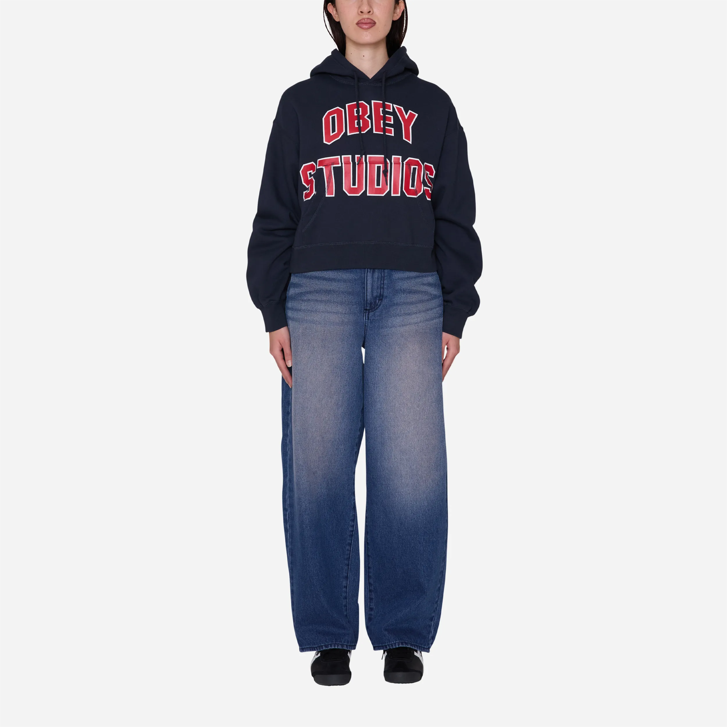 Obey Studios Collegiate Pullover Dark Navy