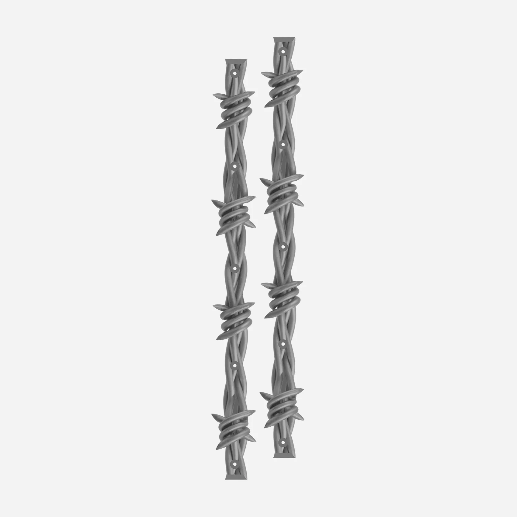 Opera Barbwire Grey skateboard rails molded as barbed wire