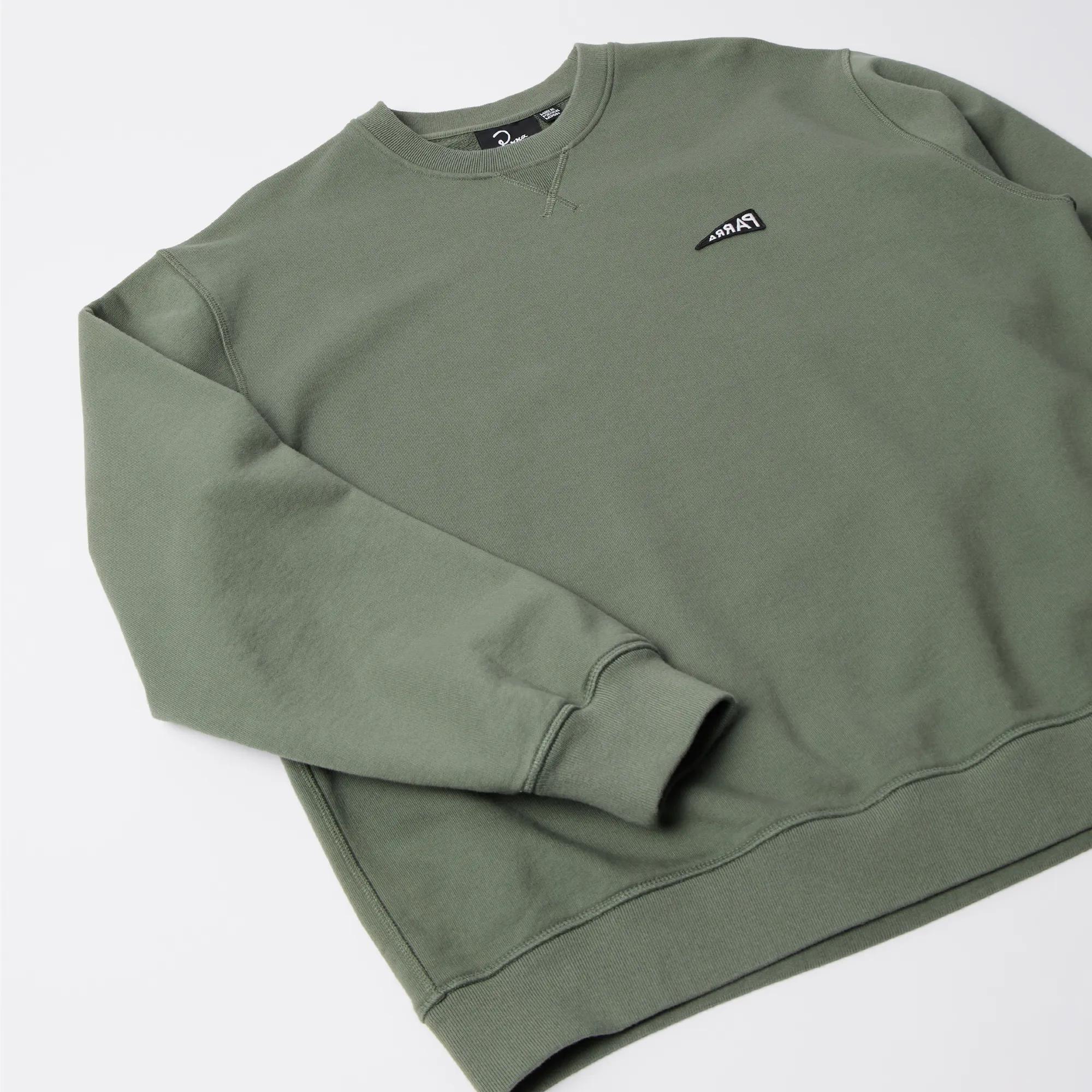 Parra Flag Logo Crew Neck Sweatshirt Green