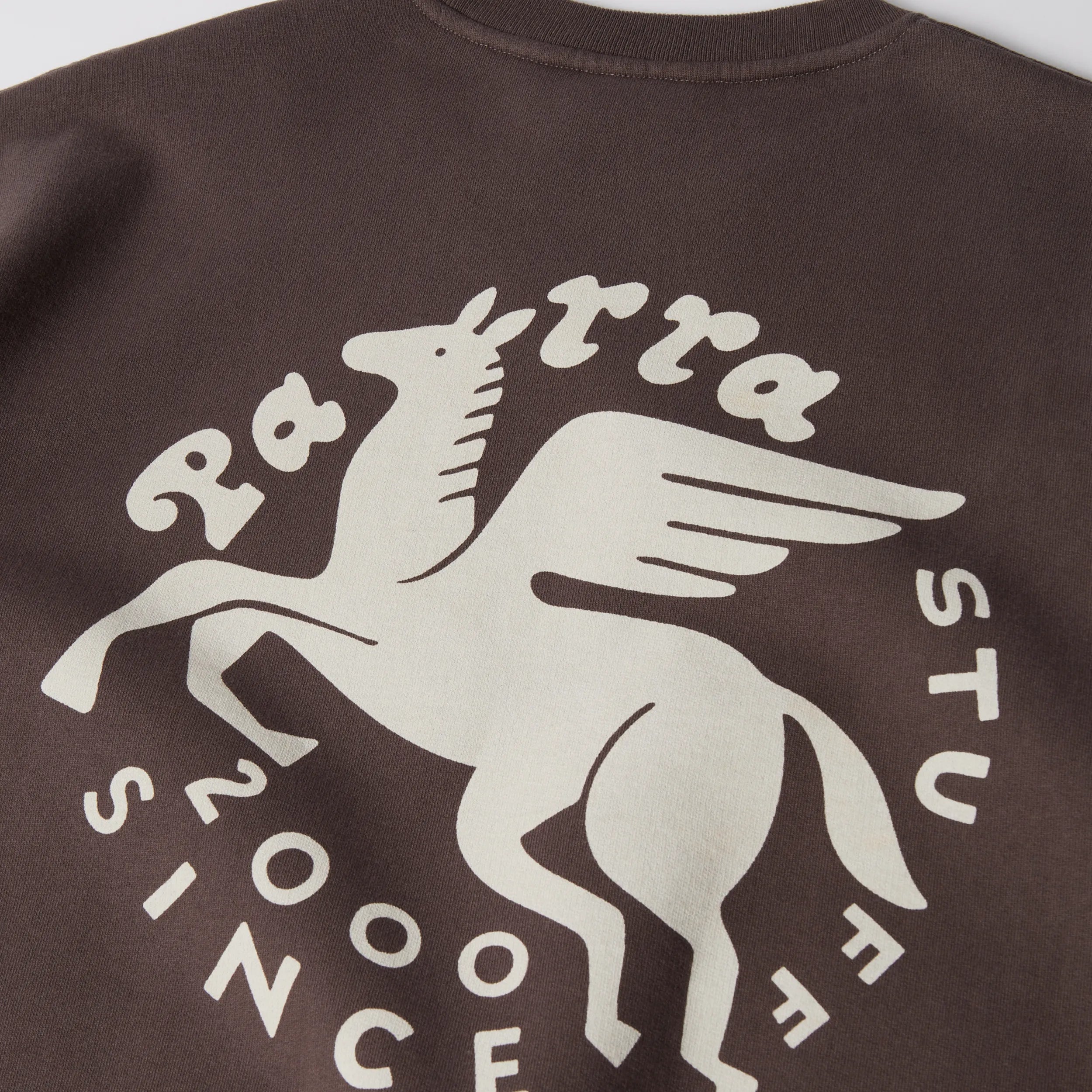 Parra Gasoline Crewneck Sweatshirt Brown